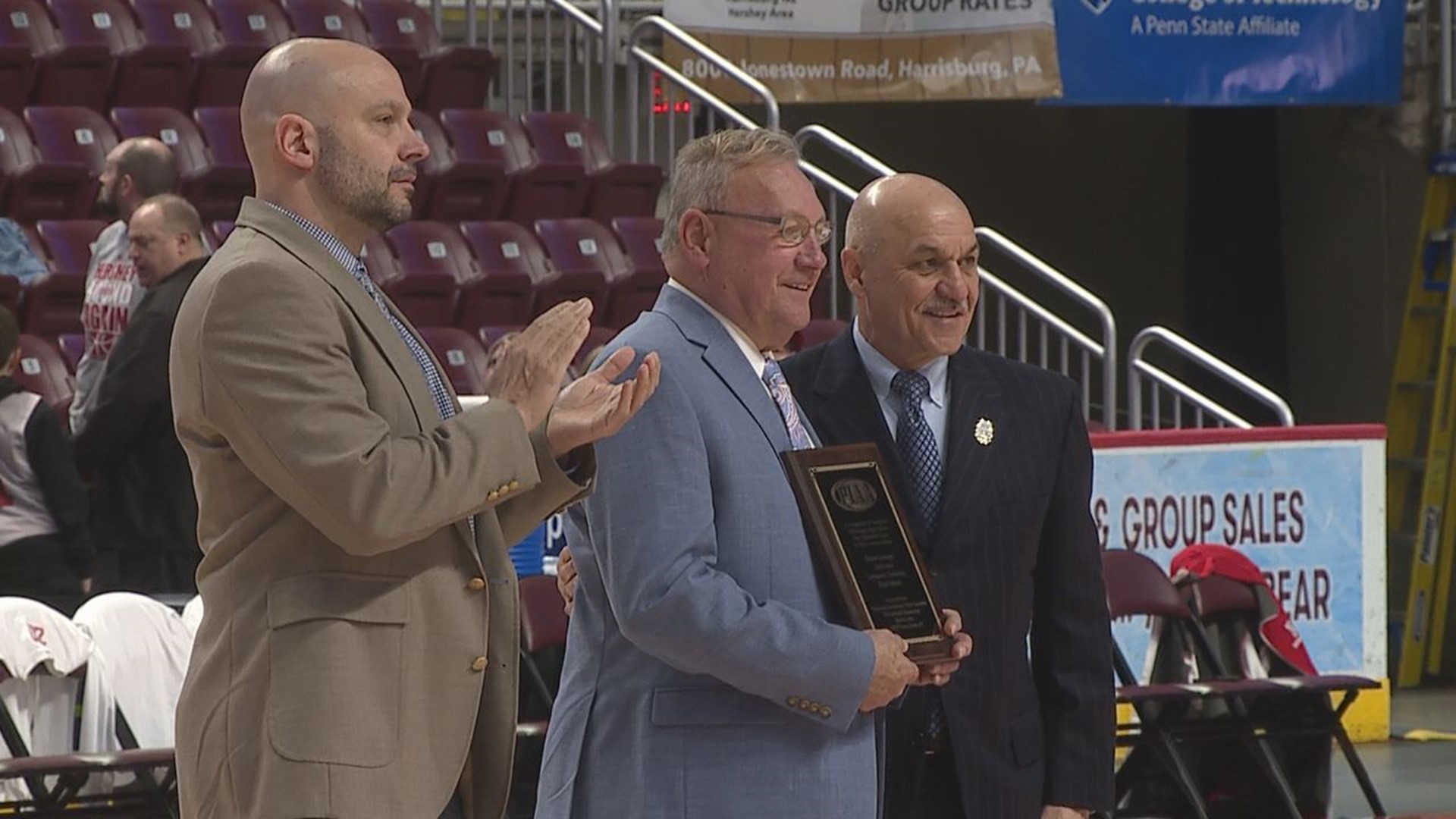 PIAA Recognized Ron Insinger During Halftime of the PIAA Class 2A Girls Championship Game