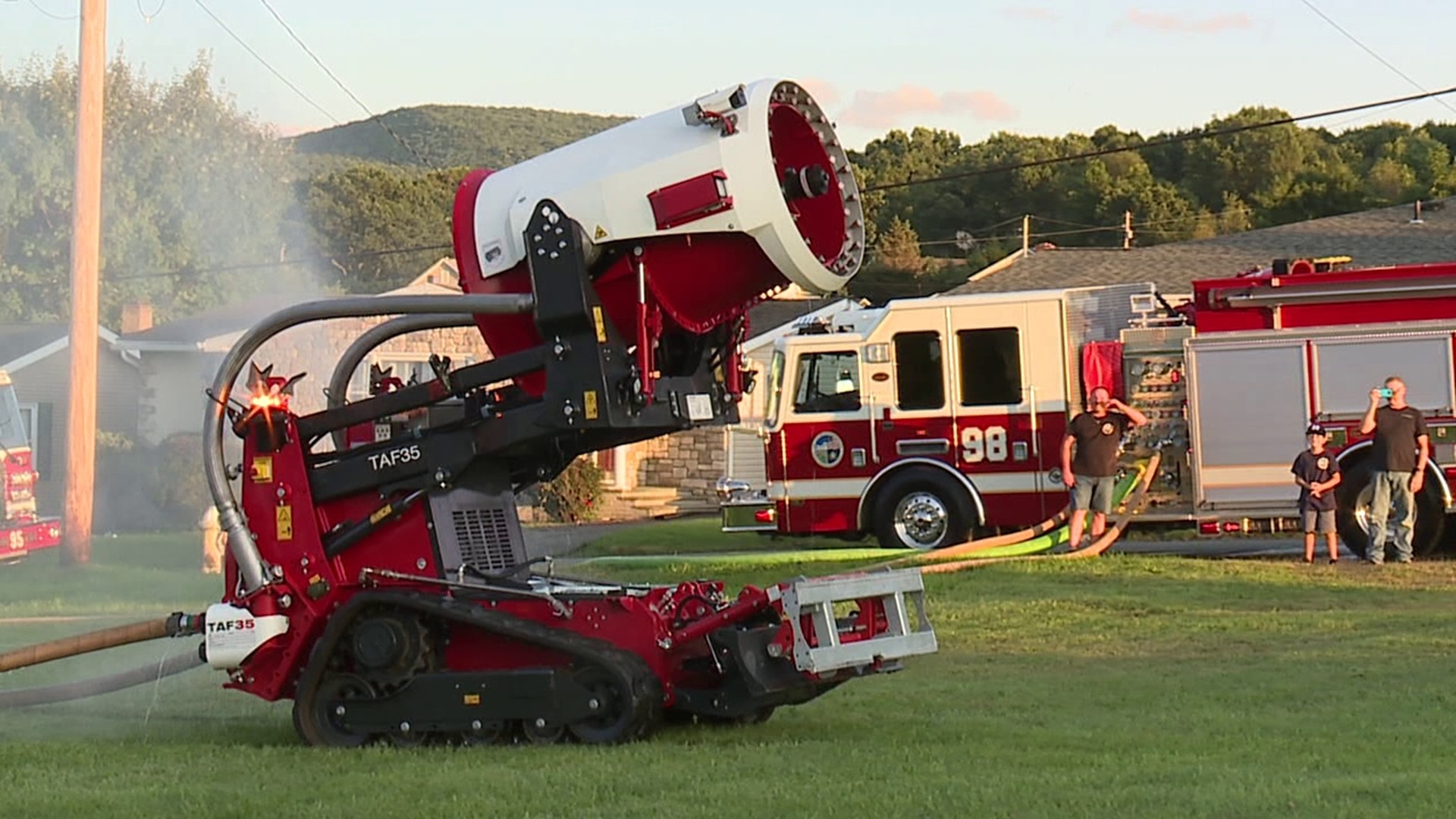 Firefighters gathered Tuesday night in Moosic to see what the machine can do. Newswatch 16's Jack Culkin spoke to them about the benefits the robot would bring.