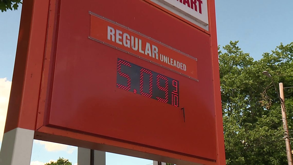 Gasoline reaching over  in Pennsylvania