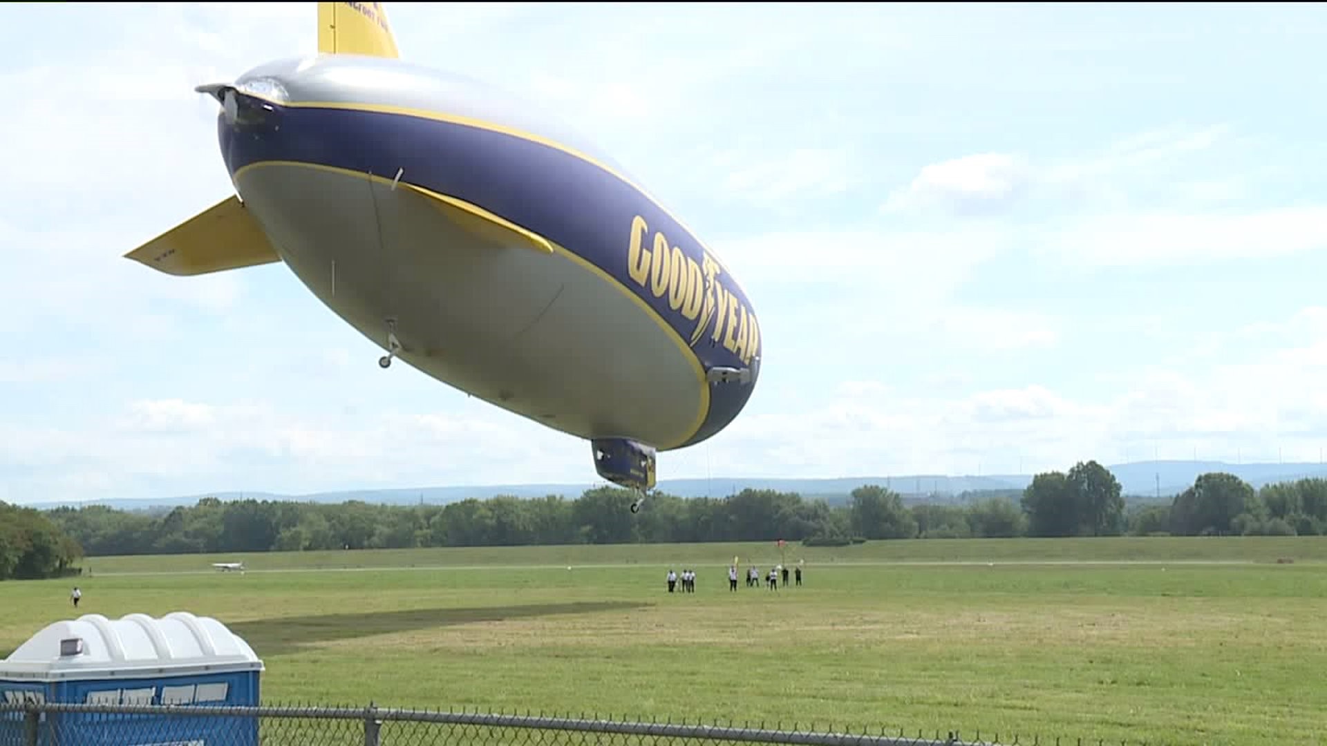 Goodyear Blimp Soars over Wyoming Valley