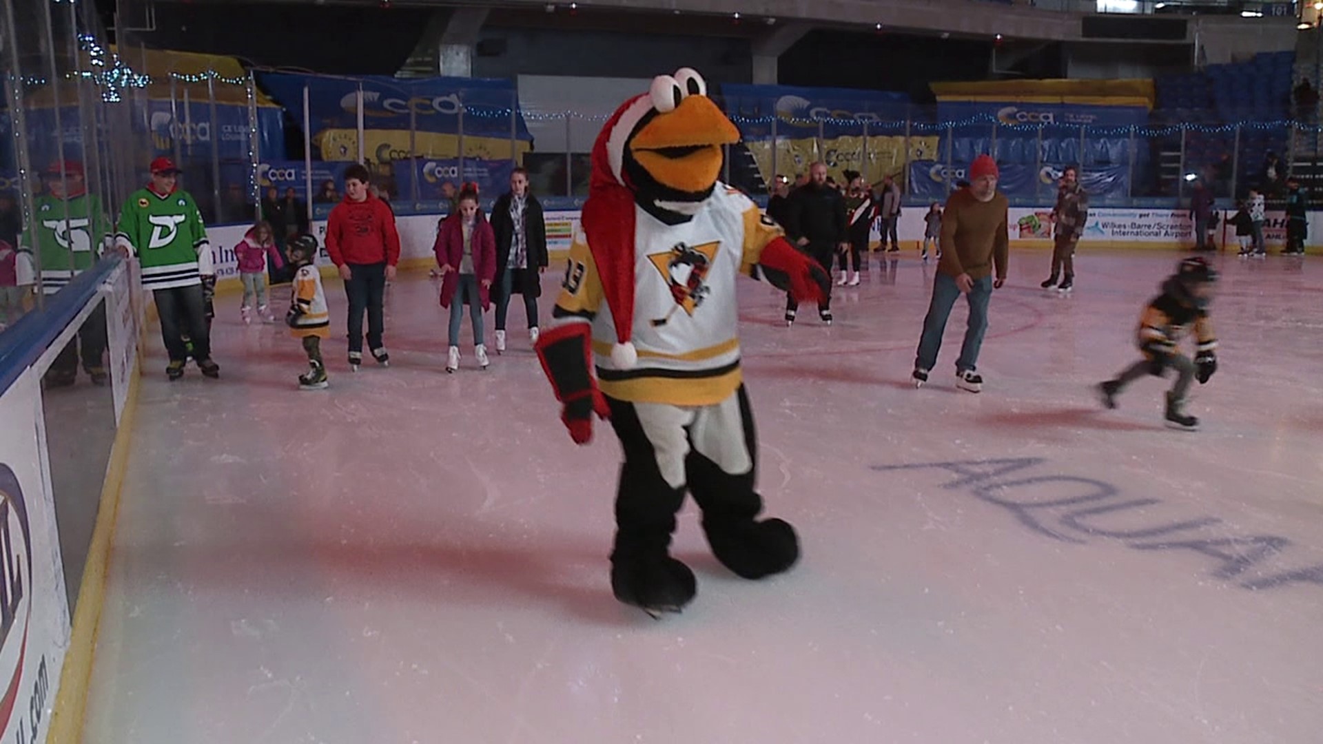 Tuesday night marked the one night a year that the general public got to skate at Mohegan Sun Arena at Casey Plaza, where the Wilkes-Barre/Scranton Penguins play.