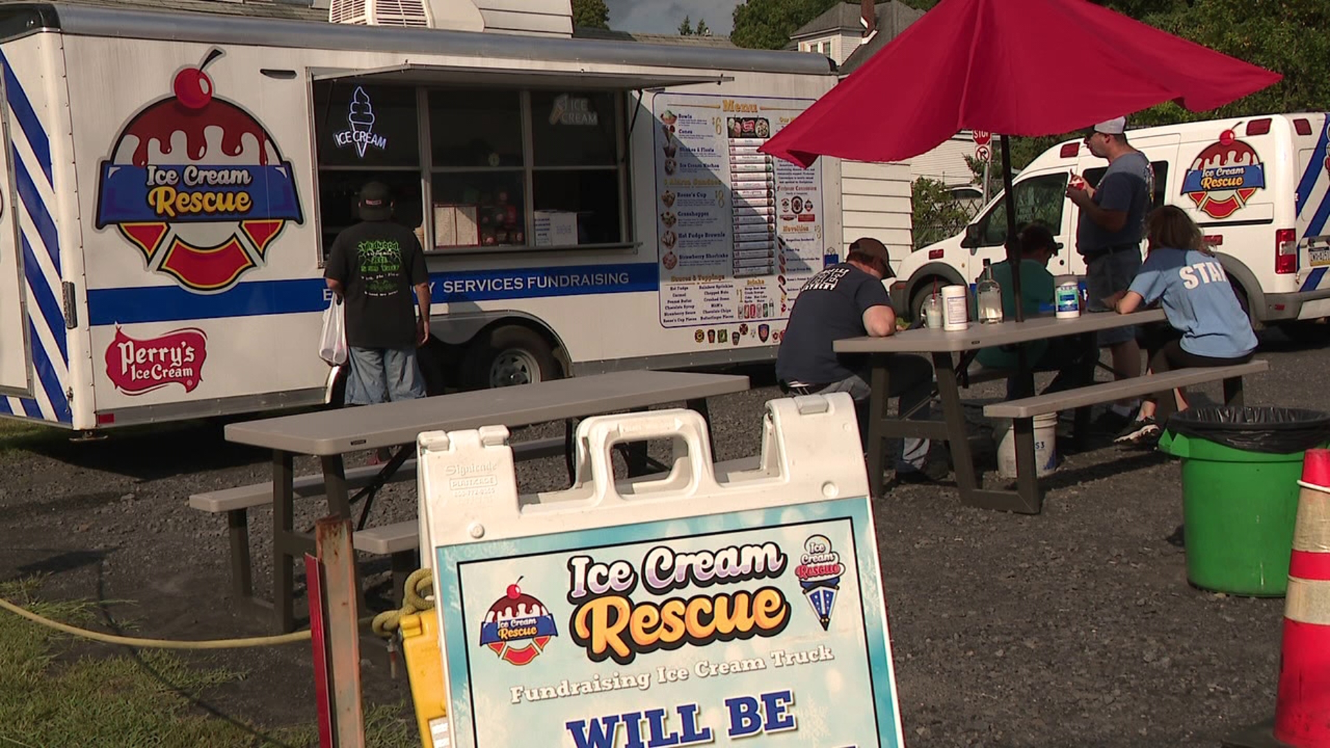 National Organization "Ice Cream Rescue" makes a stop at the Avoca Fire Station to raise funds and provide frozen treats to Avoca residents.