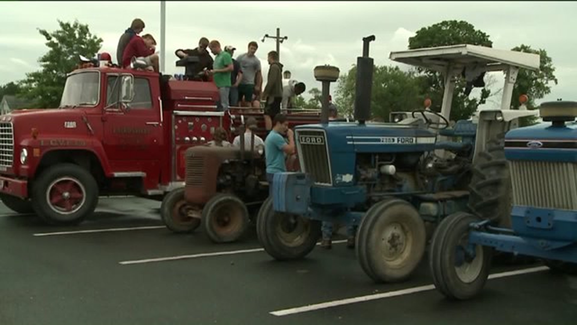 Students Ditch Cars for Tractors in Honor of May Day