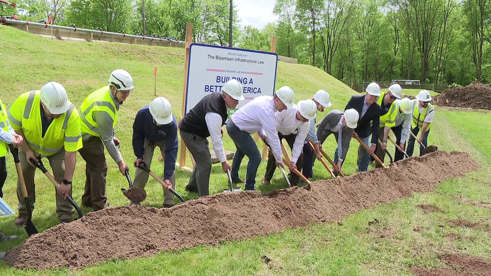 Aqua Pennsylvania celebrated Infrastructure Week with a groundbreaking ceremony to kick off a construction project.