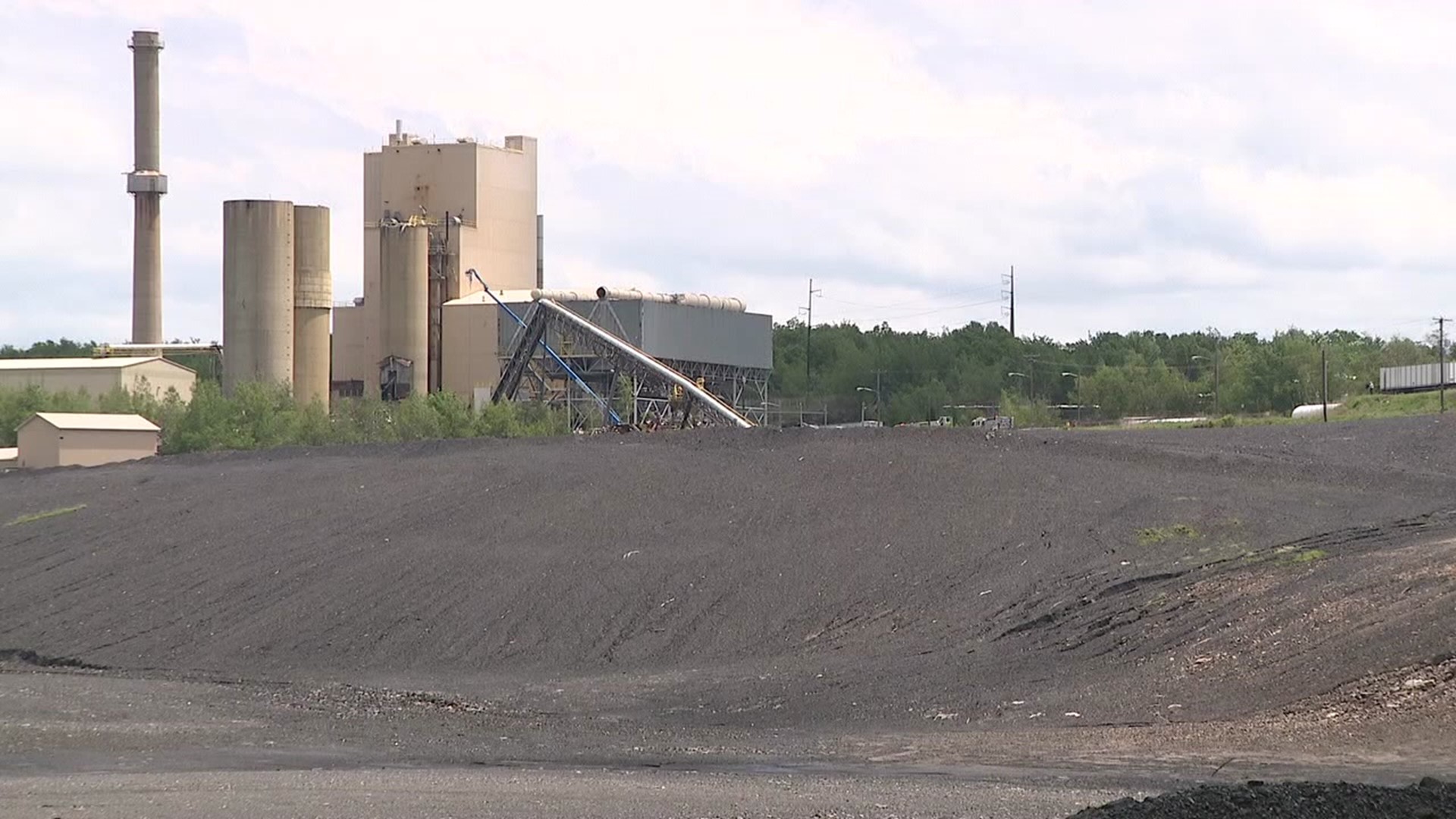 The work crew was at the former Northeastern Power co-gen facility in Kline Township.