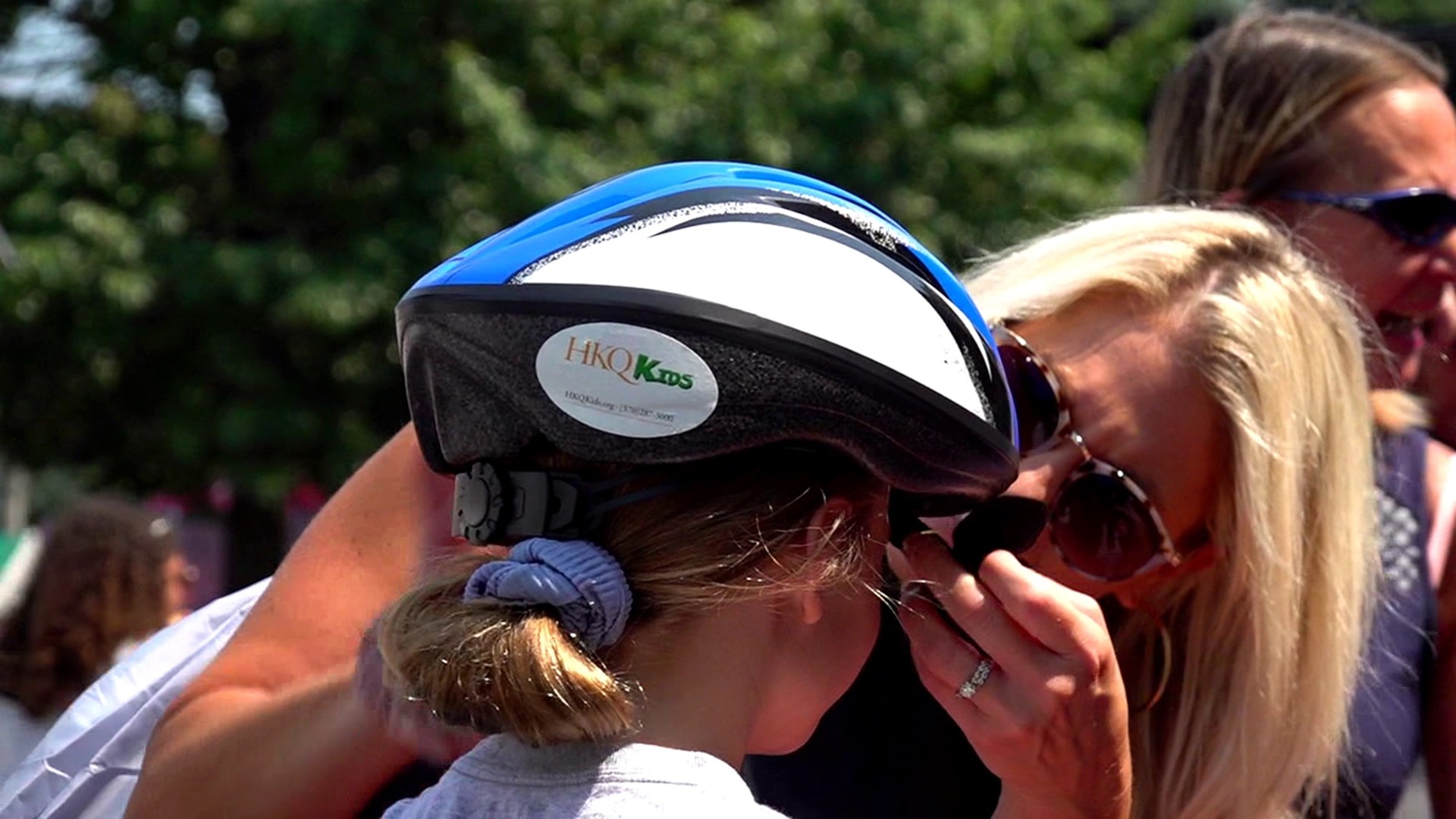 Safety first was the goal of a bike helmet giveaway in Pittston Sunday afternoon.