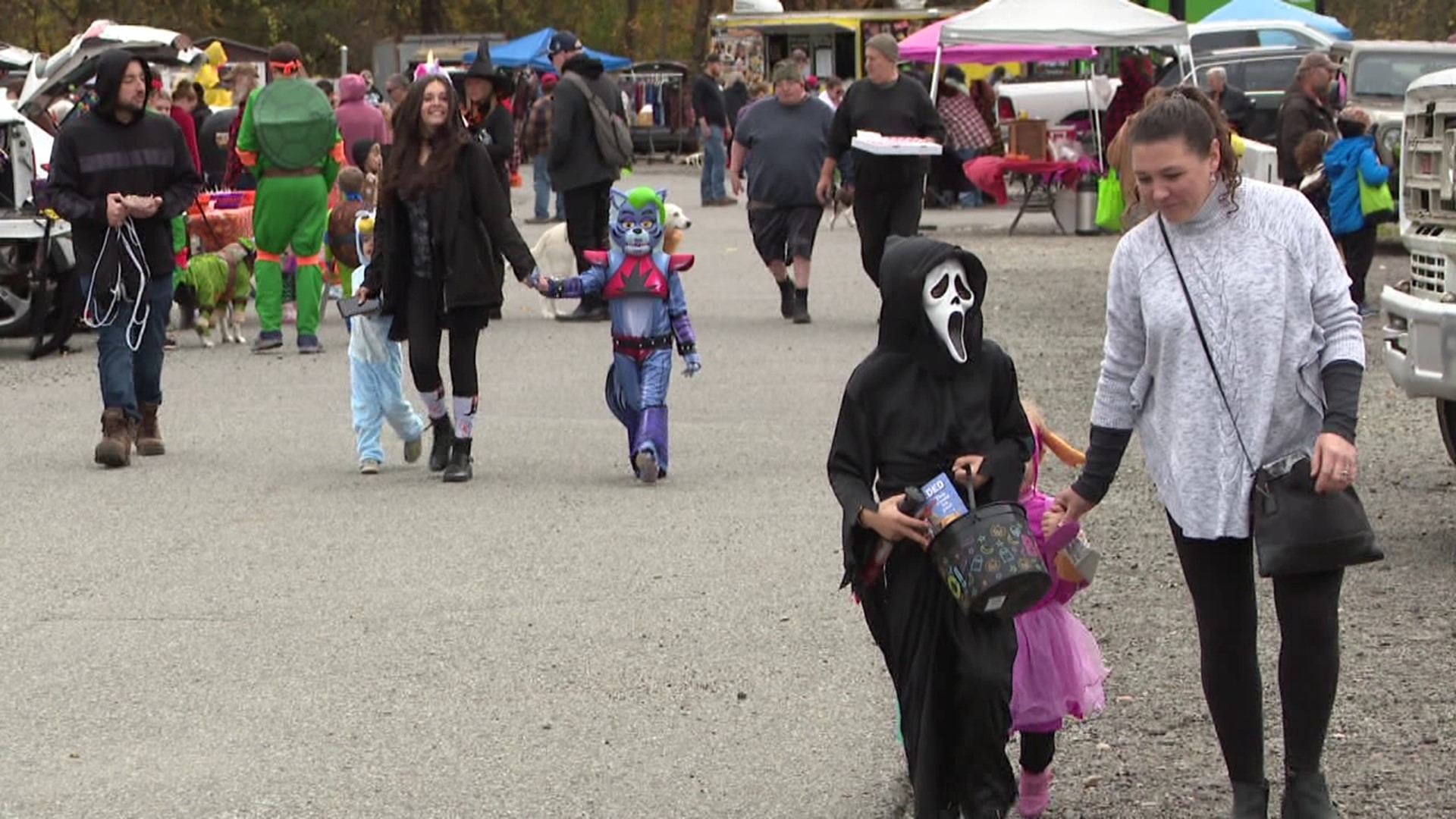 It was a spooky good time in Wyoming County as folks came out to a trunk or treat in the parking lot of Gin's Tavern on Sunday.