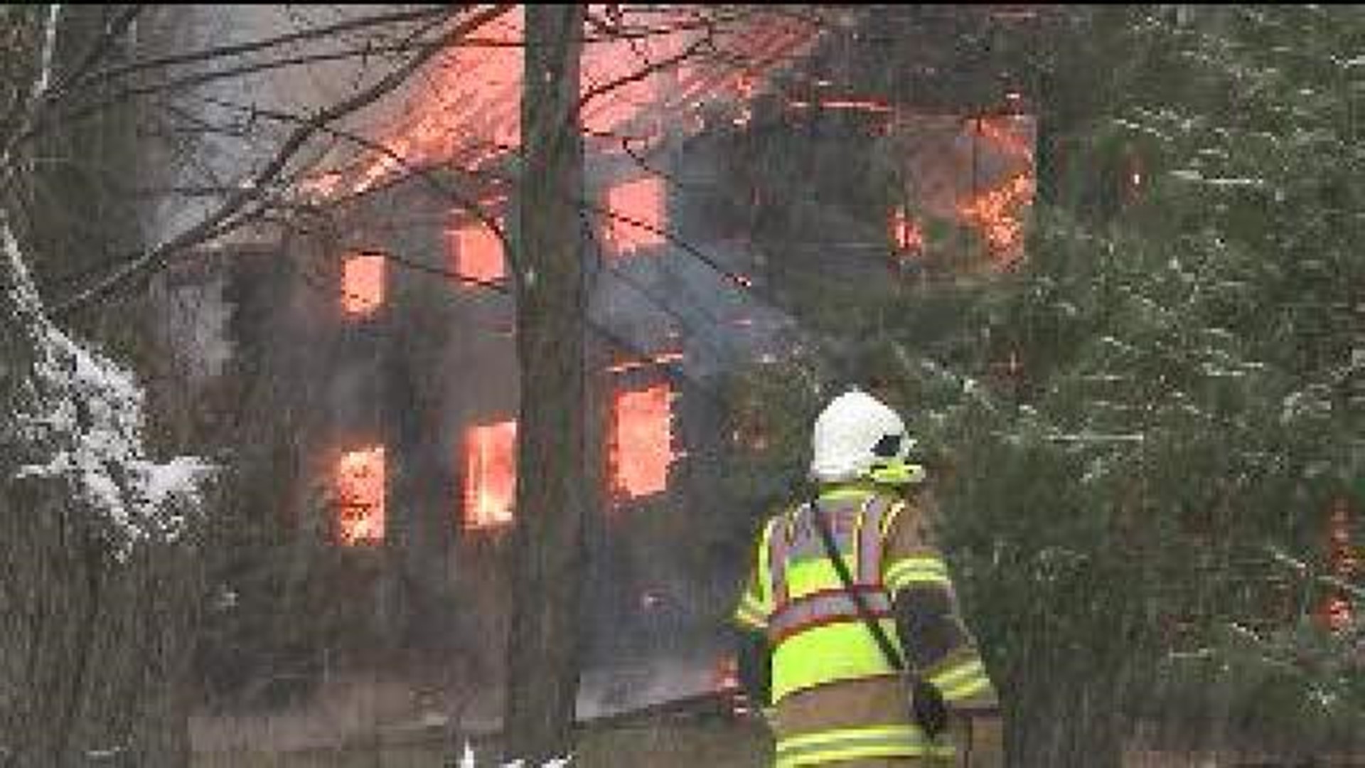 Fire Destroys Log Home in Luzerne County