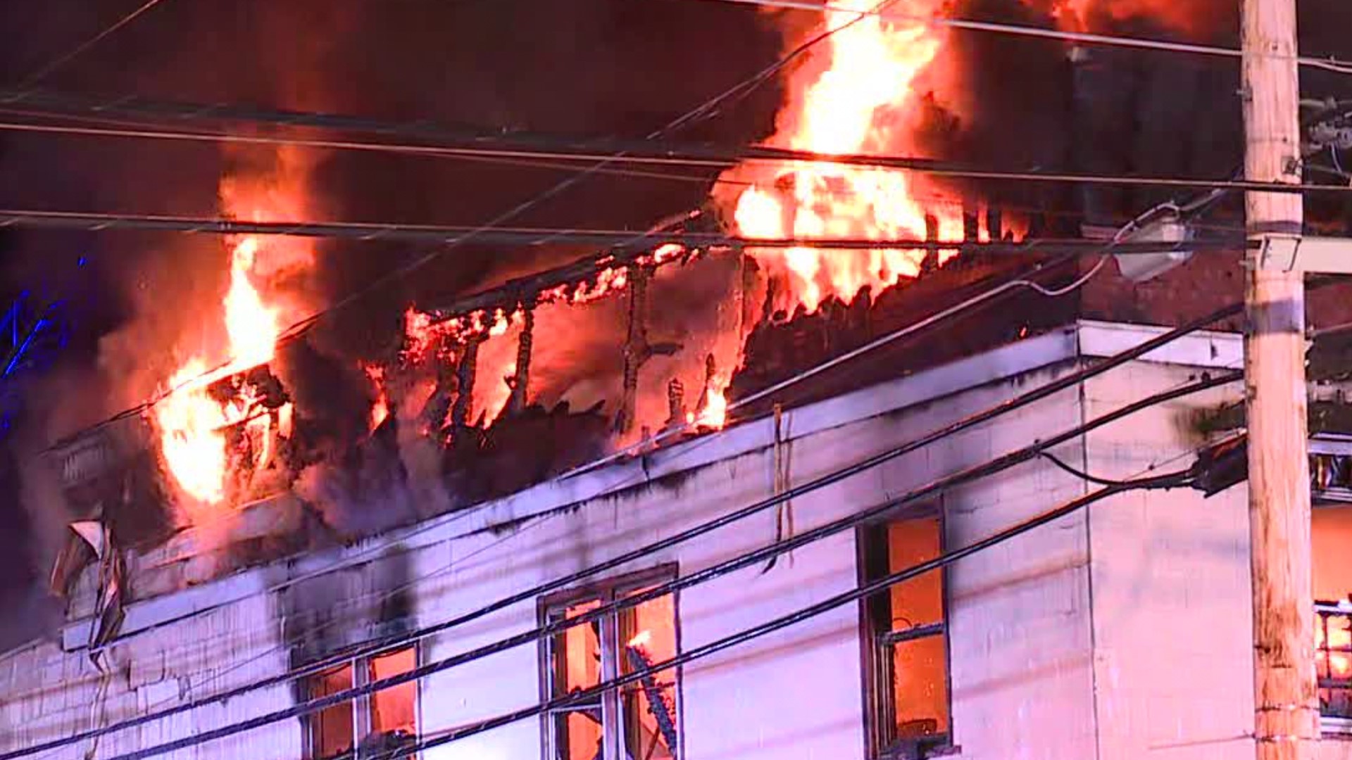 The pizza shop known as The Library caught fire early Friday morning in Jessup.