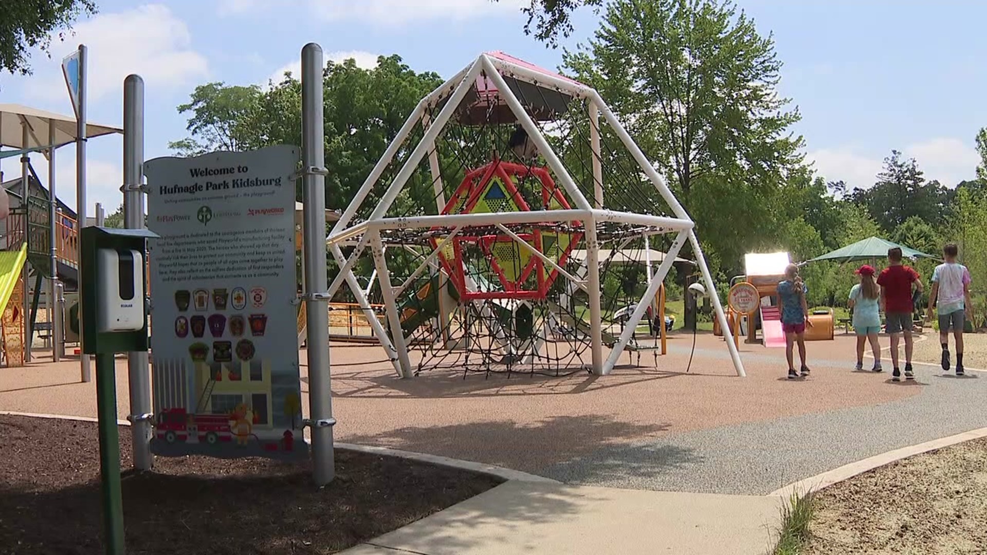 There are some happy children in Lewisburg on Friday as a long-awaited playground opened.
