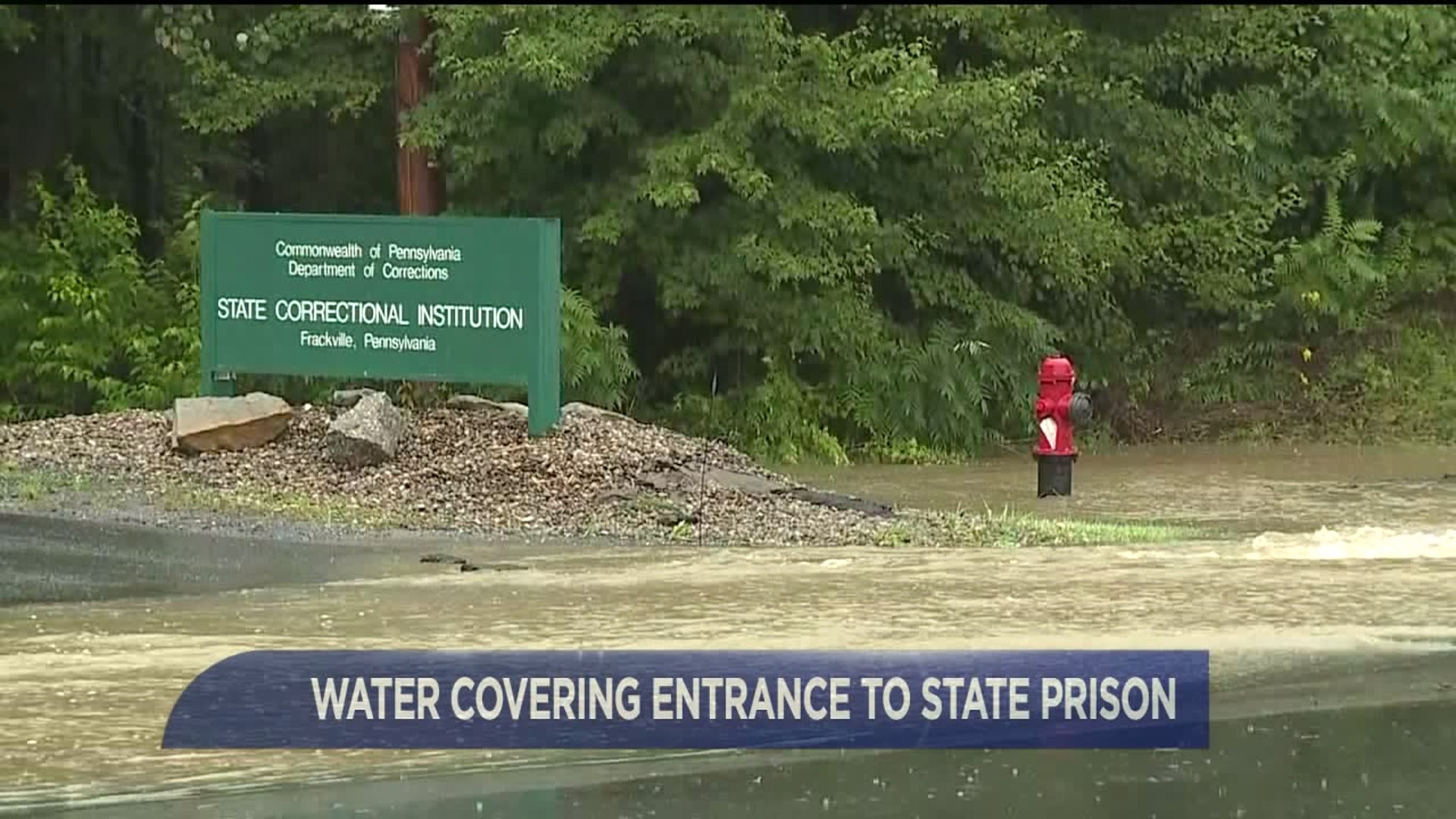 Water Covering Entrance to State Prison in Schuylkill County