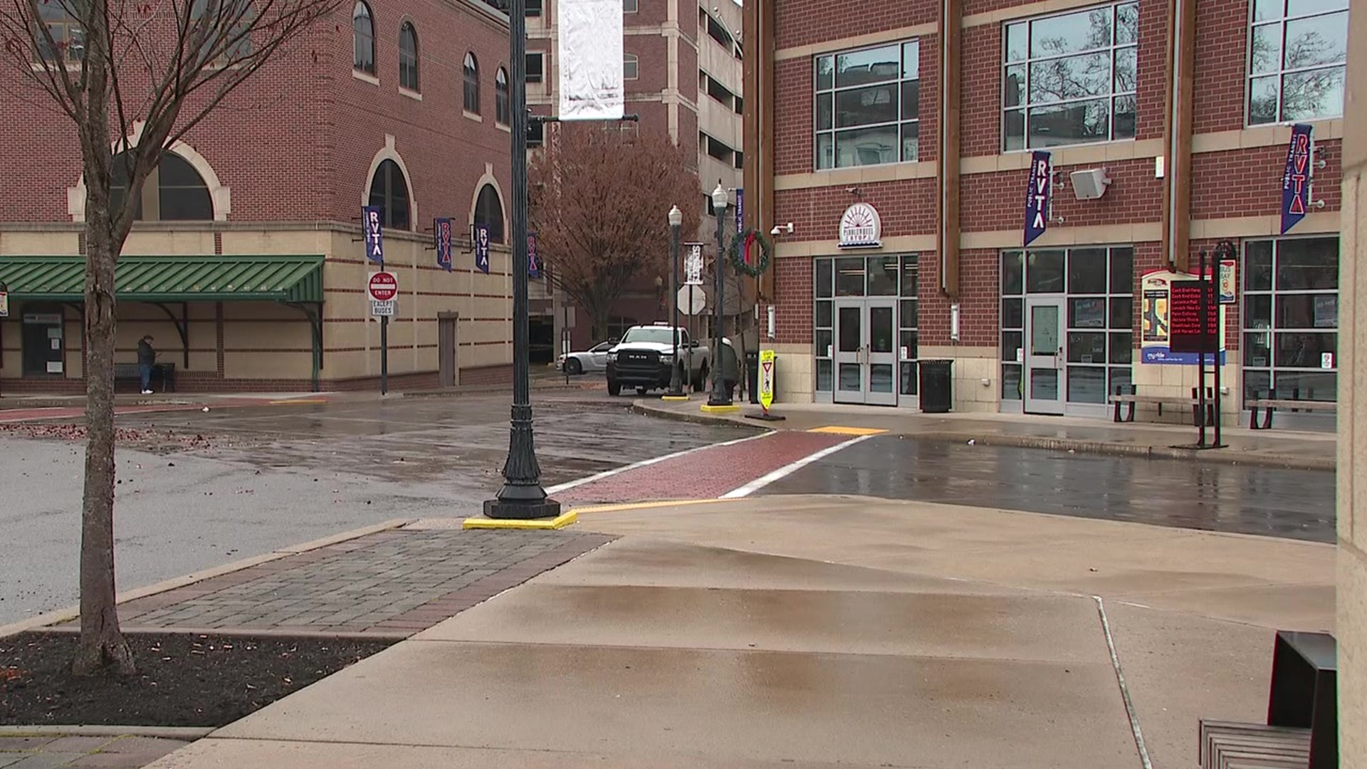 Police said two people were wounded near the Trade and Transit Center on West Third Street Friday morning.