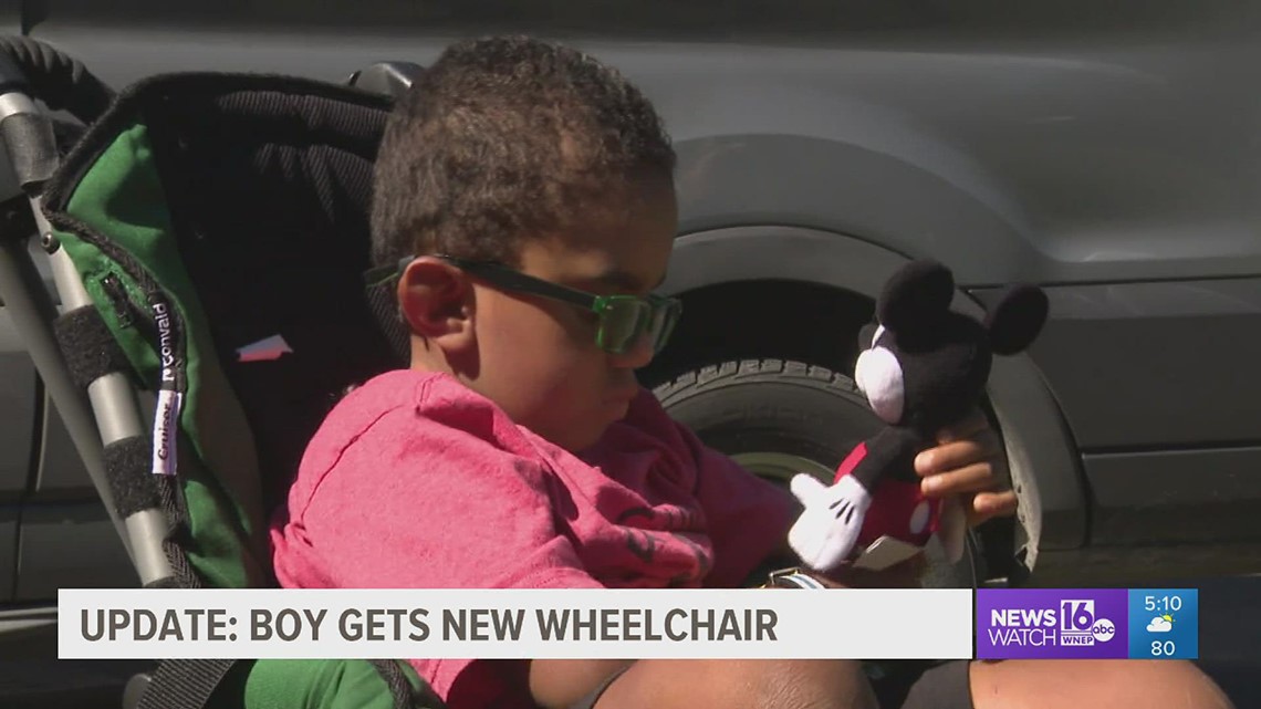 UPDATE: Boy gets new wheelchair after his old one got stolen