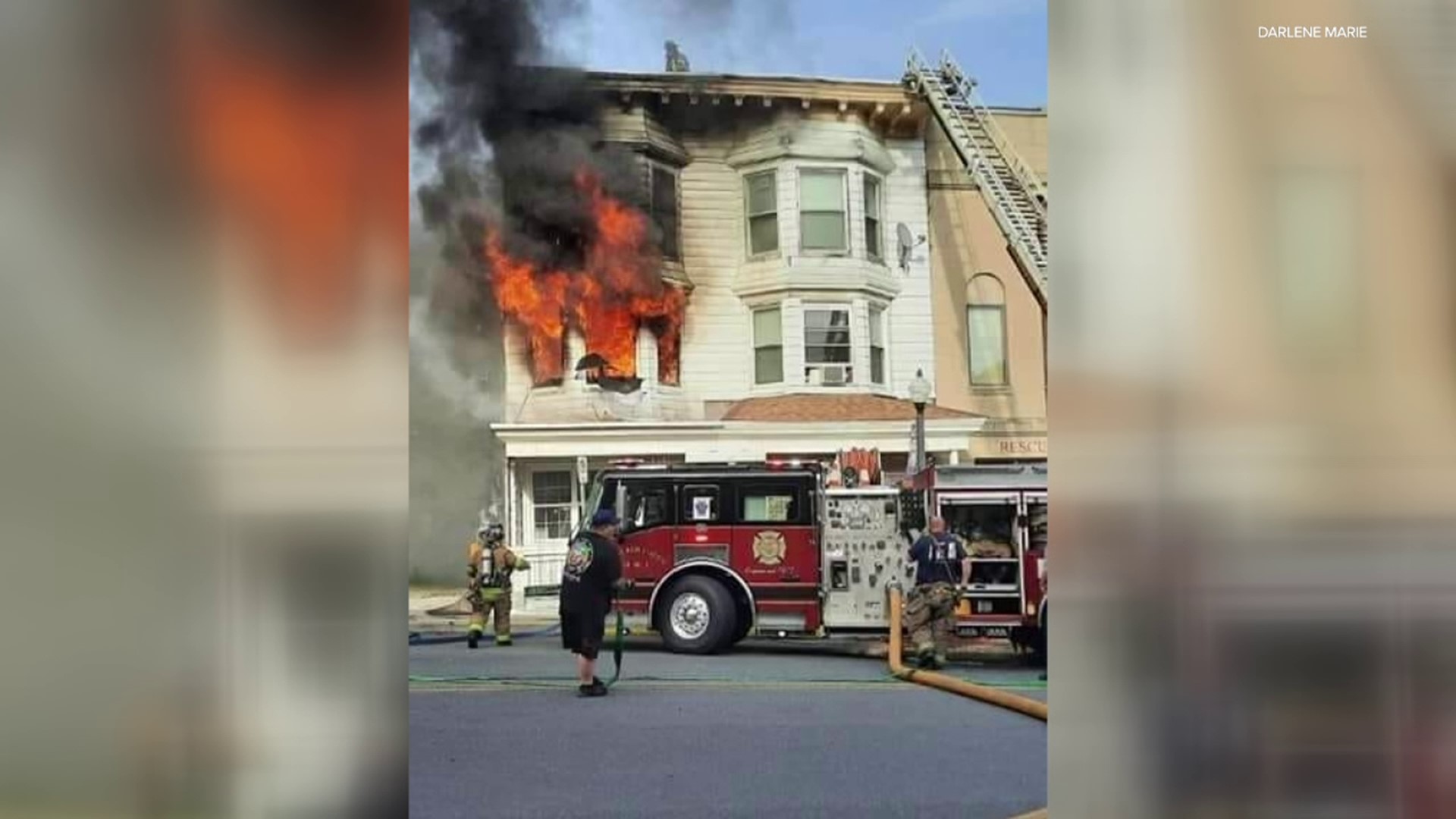 The fire started around 6 p.m. along North Main Street in Shenandoah.