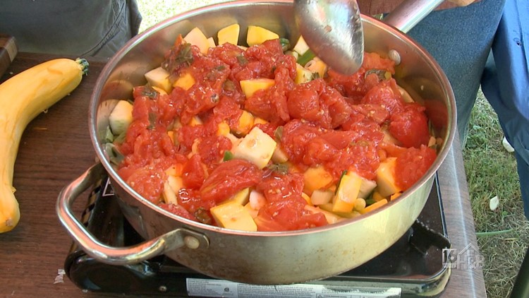 Stewed Tomatoes With Freshly Picked Vegetables