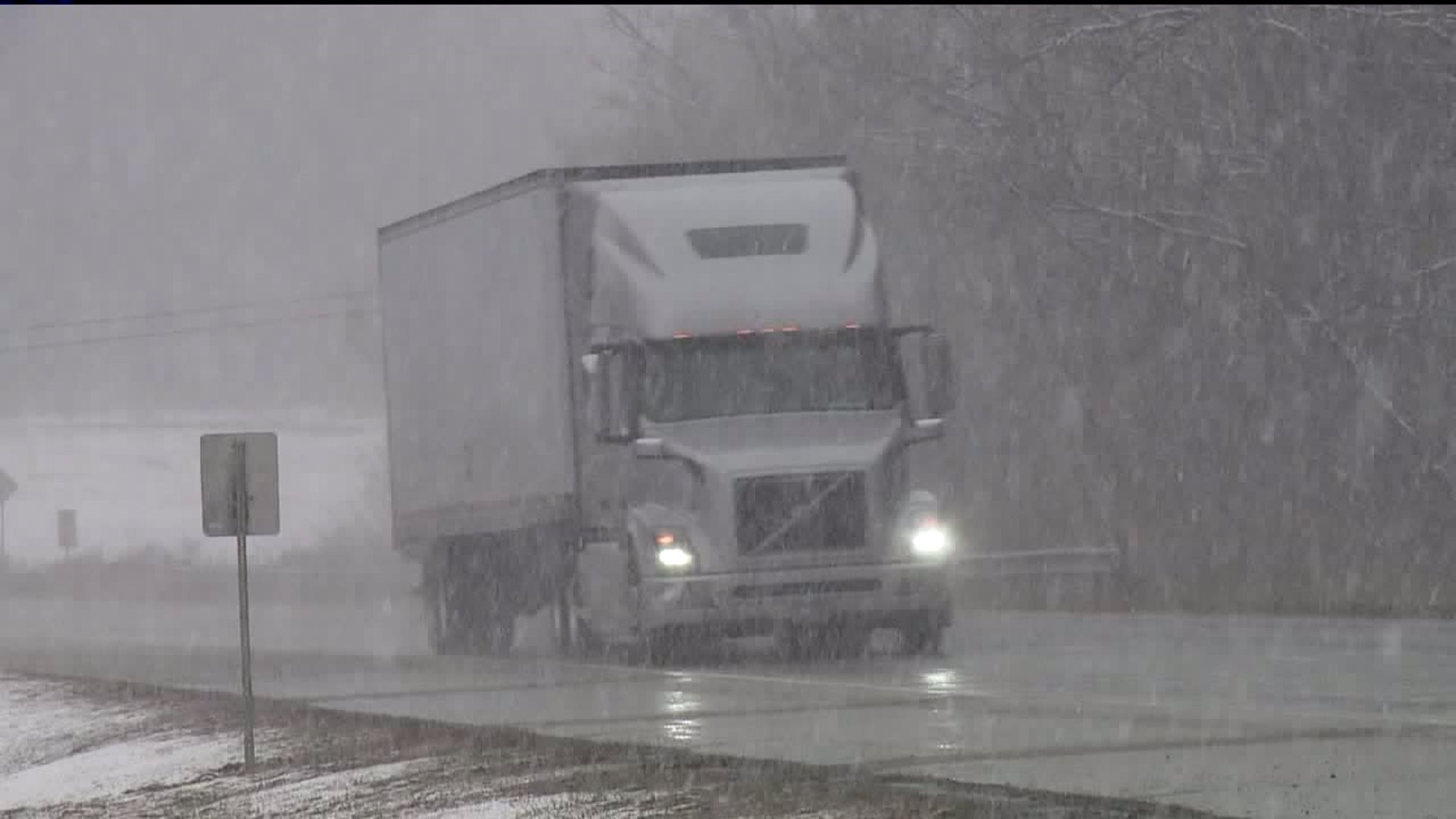 Snow Slows Drivers in Luzerne County