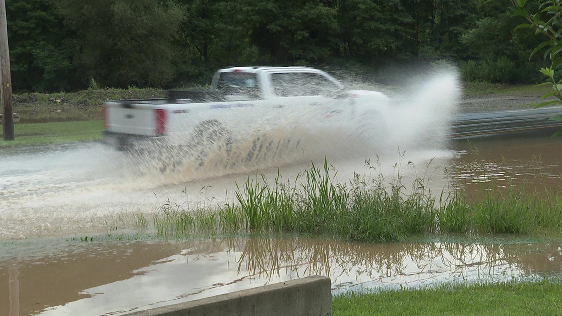 Drivers battling flooded roads in Susquehanna County throughout the day on Friday after a summer of storms.