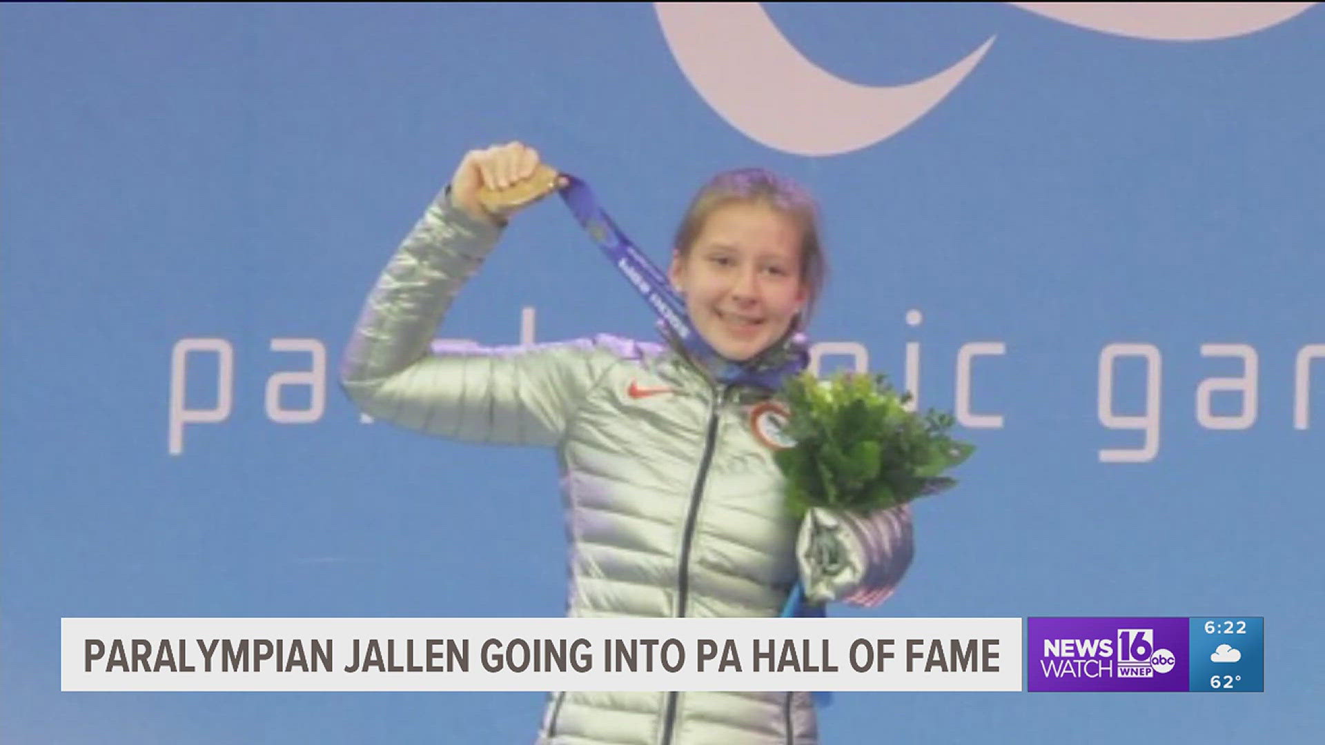 Jallen is the first disabled female athlete to be inducted to the PA Sports Hall of Fame