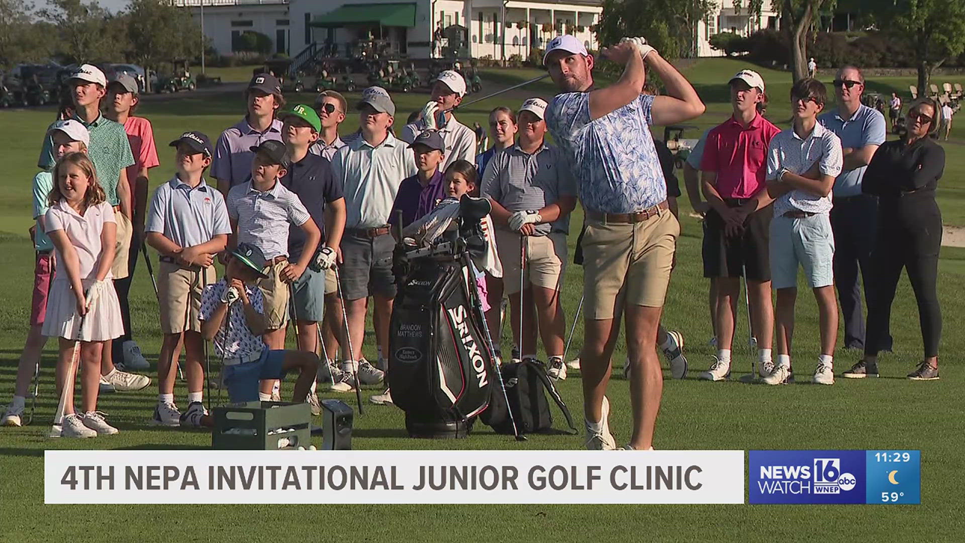 Hundreds of junior golfers came out to talk with PGA tour player Brandon Matthews