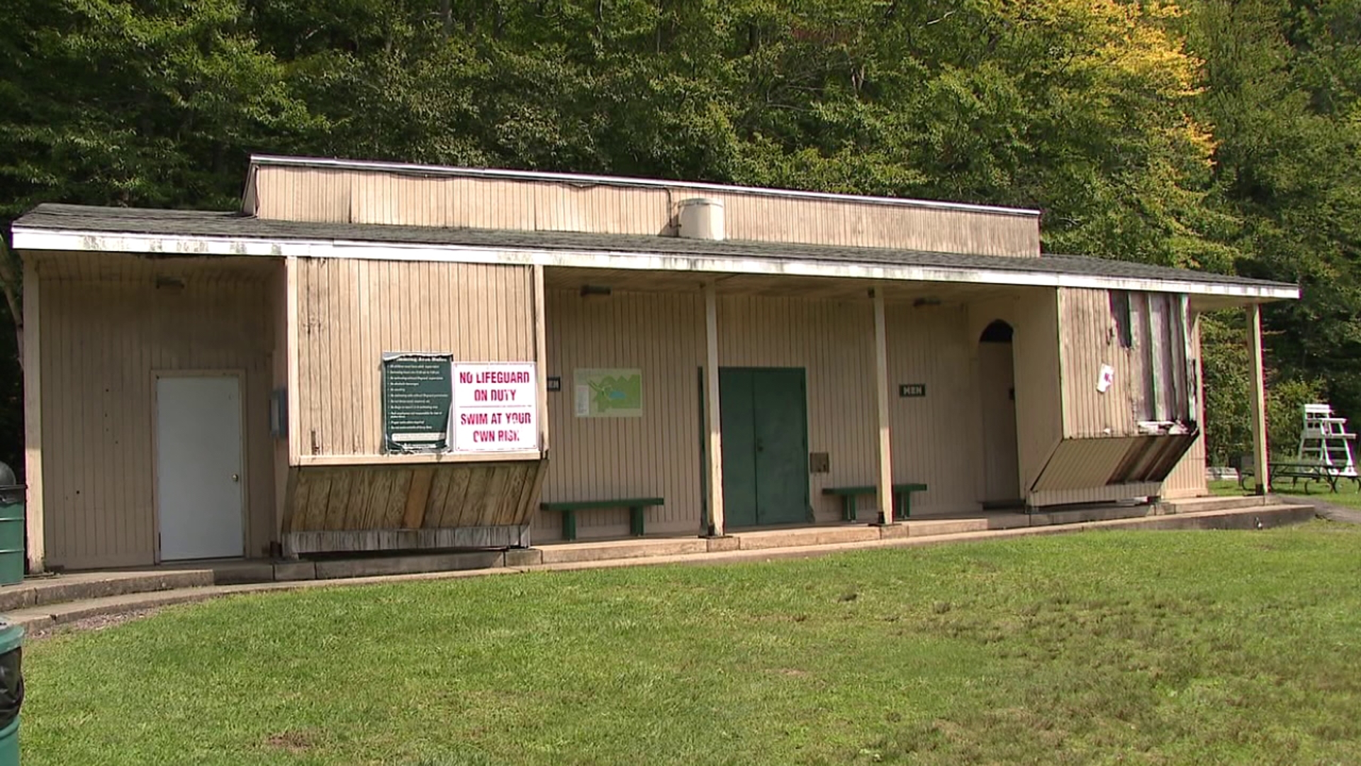 The bath house at Merli-Sarnoski Park is showing its age after being dedicated back in 1978.