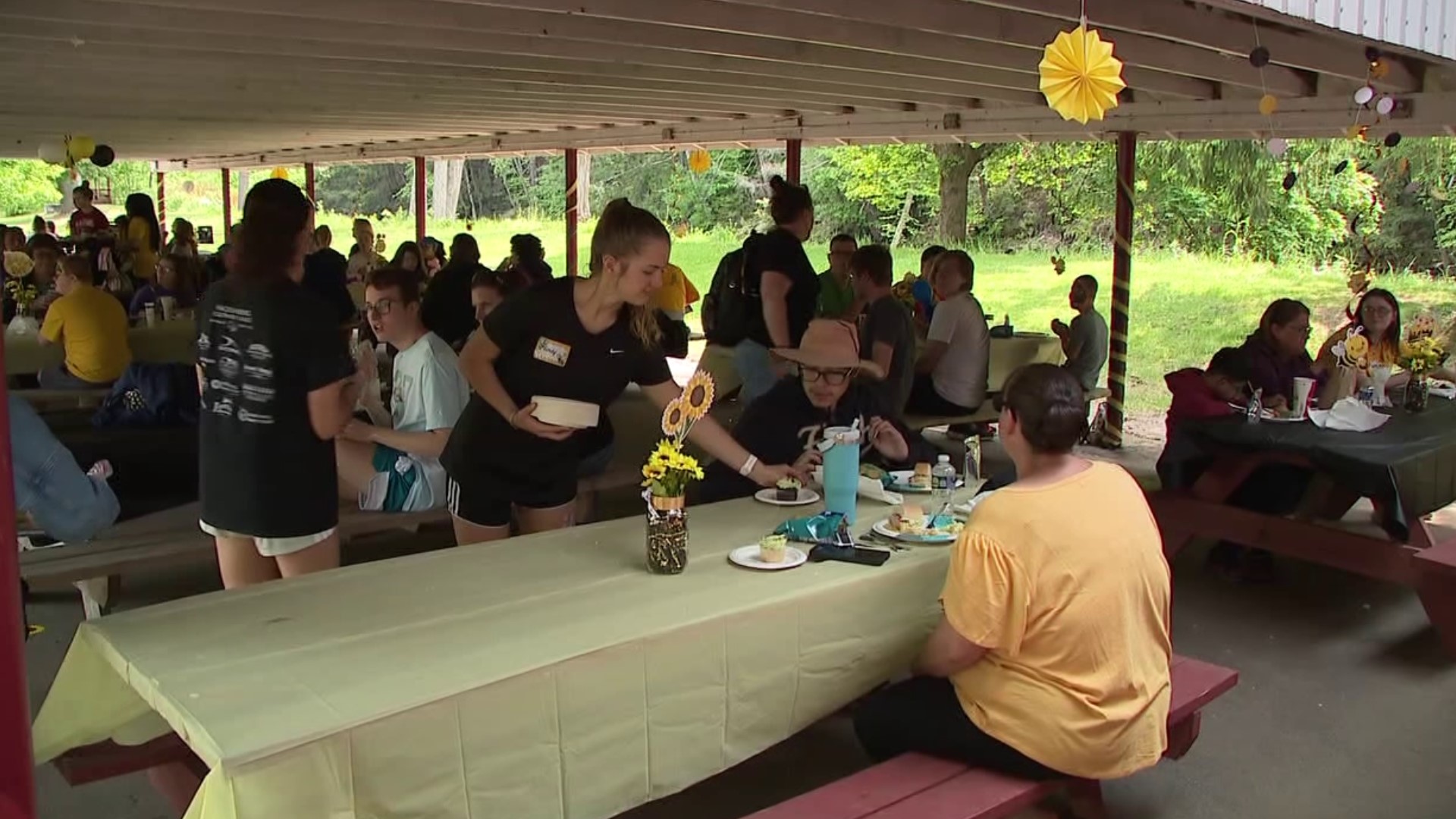 Students from Columbia County gathered for an end-of-the-school-year picnic on Monday.