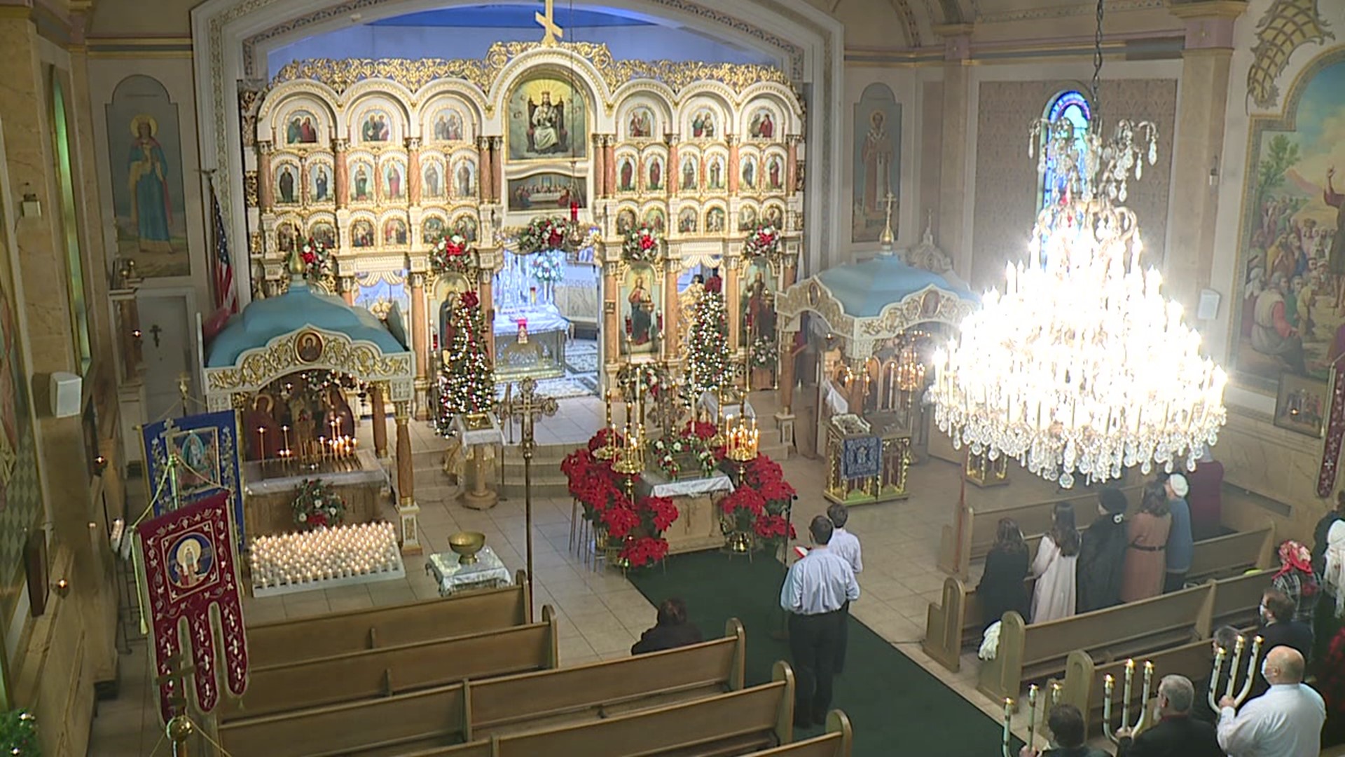 We stopped by St. John's Russian Orthodox Cathedral in Mayfield, Lackawanna County for the morning Christmas service.