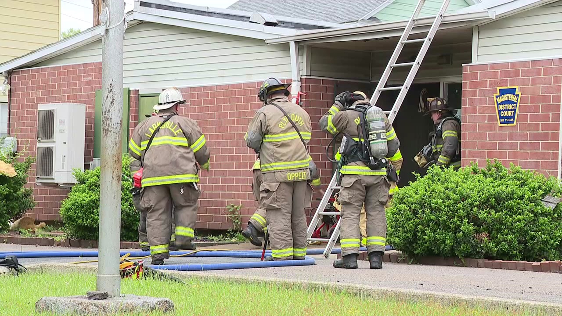 The fire started around 10 a.m. at the place on Russell Street in Edwardsville.