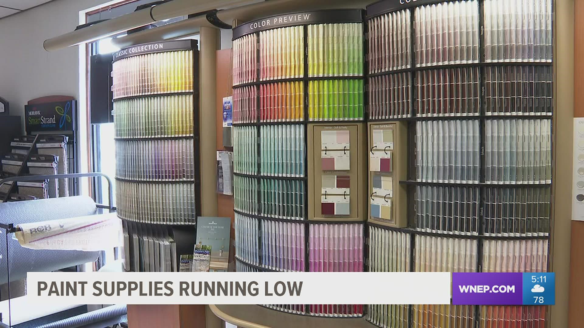 Paint shortage forcing stores to plan ahead