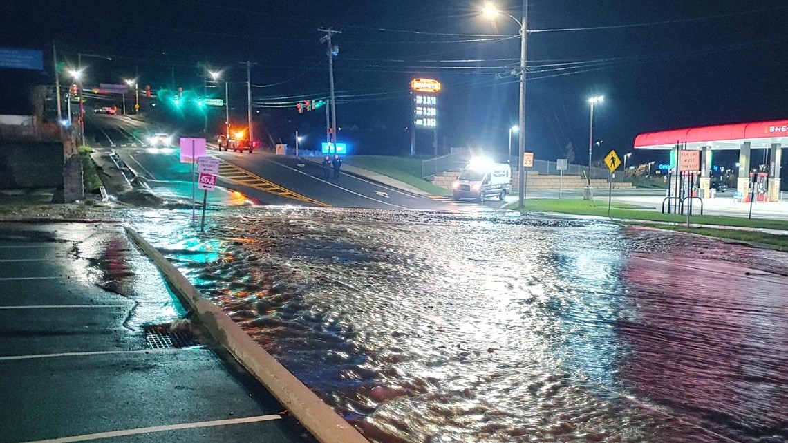 Water main break closes part of road in Scranton