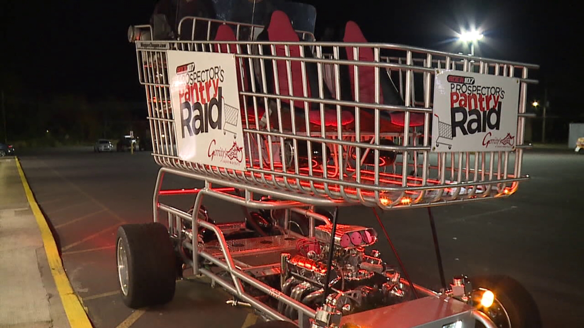 Taking a shopping cart around town to help collect food The Ceo Weinberg Food Bank