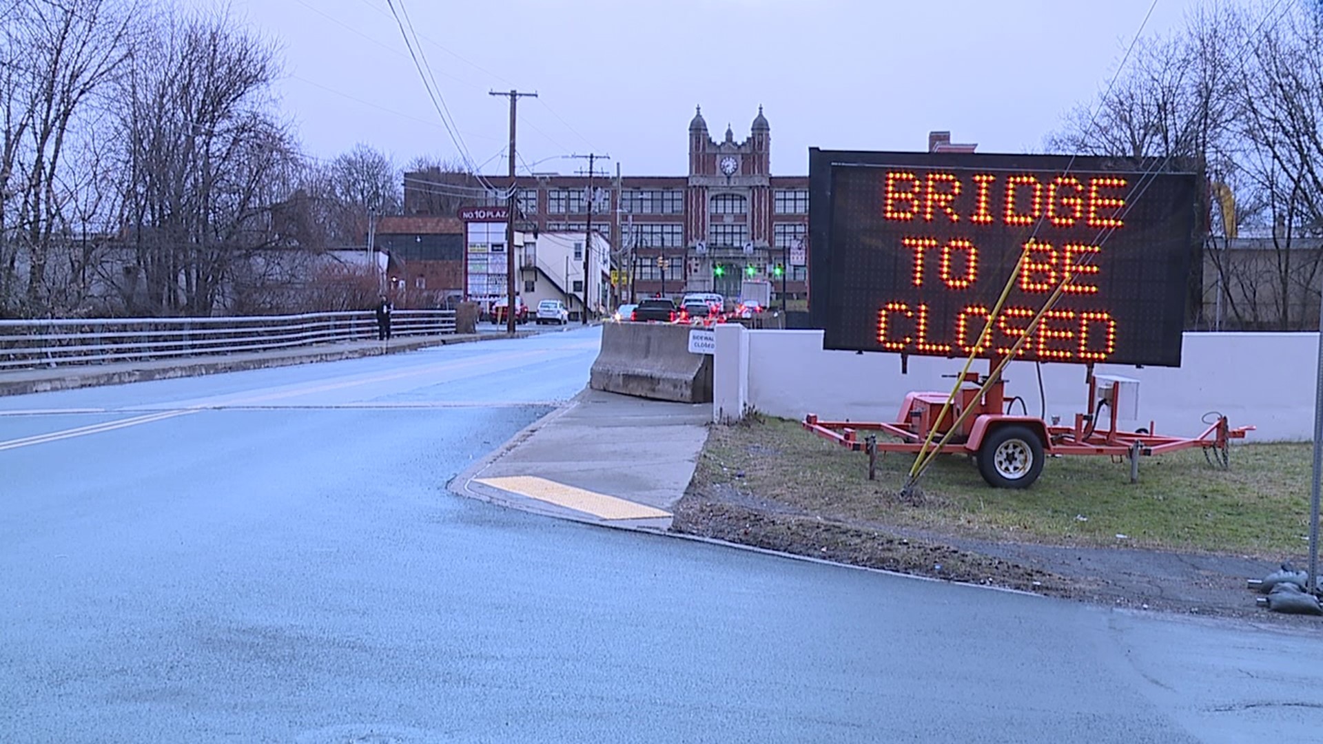 The Green Ridge Street bridge will briefly close Monday night into Tuesday morning.