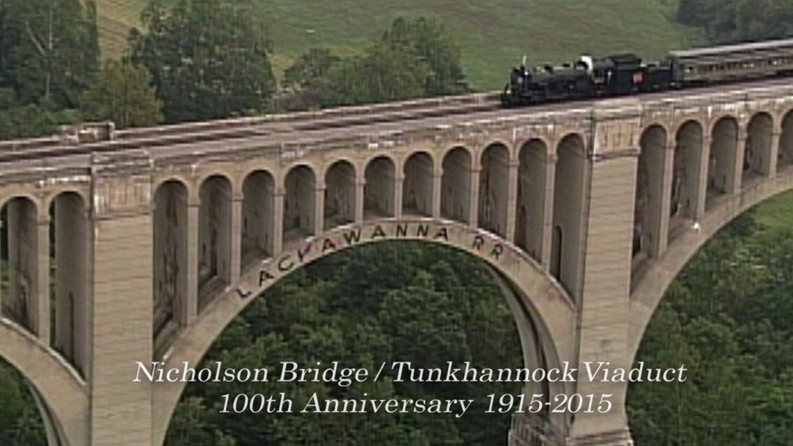Steamtown train excursion to Tunkhannock Creek Viaduct (Nicholson