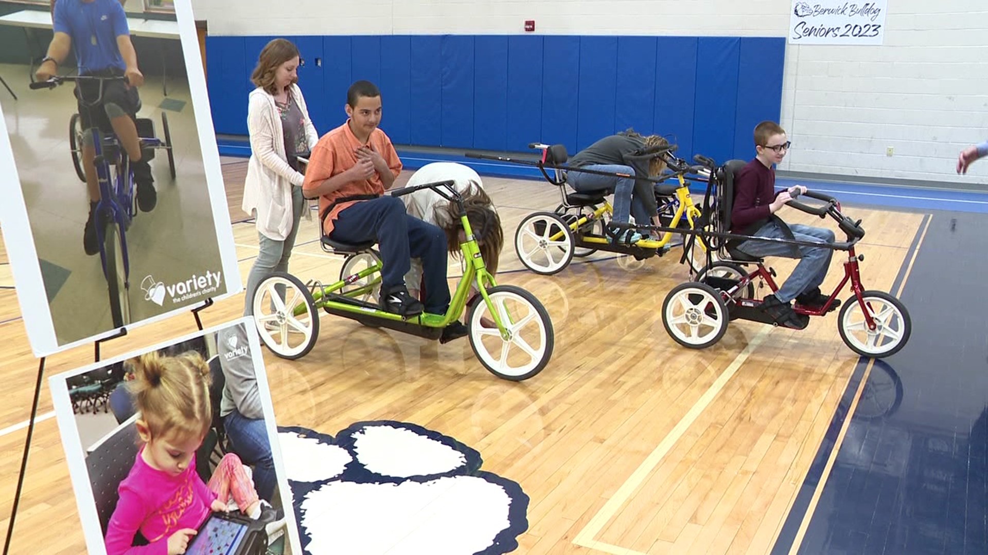 A charity based out of Pittsburgh gave out ten adaptive bikes and three strollers to students at Berwick High School.