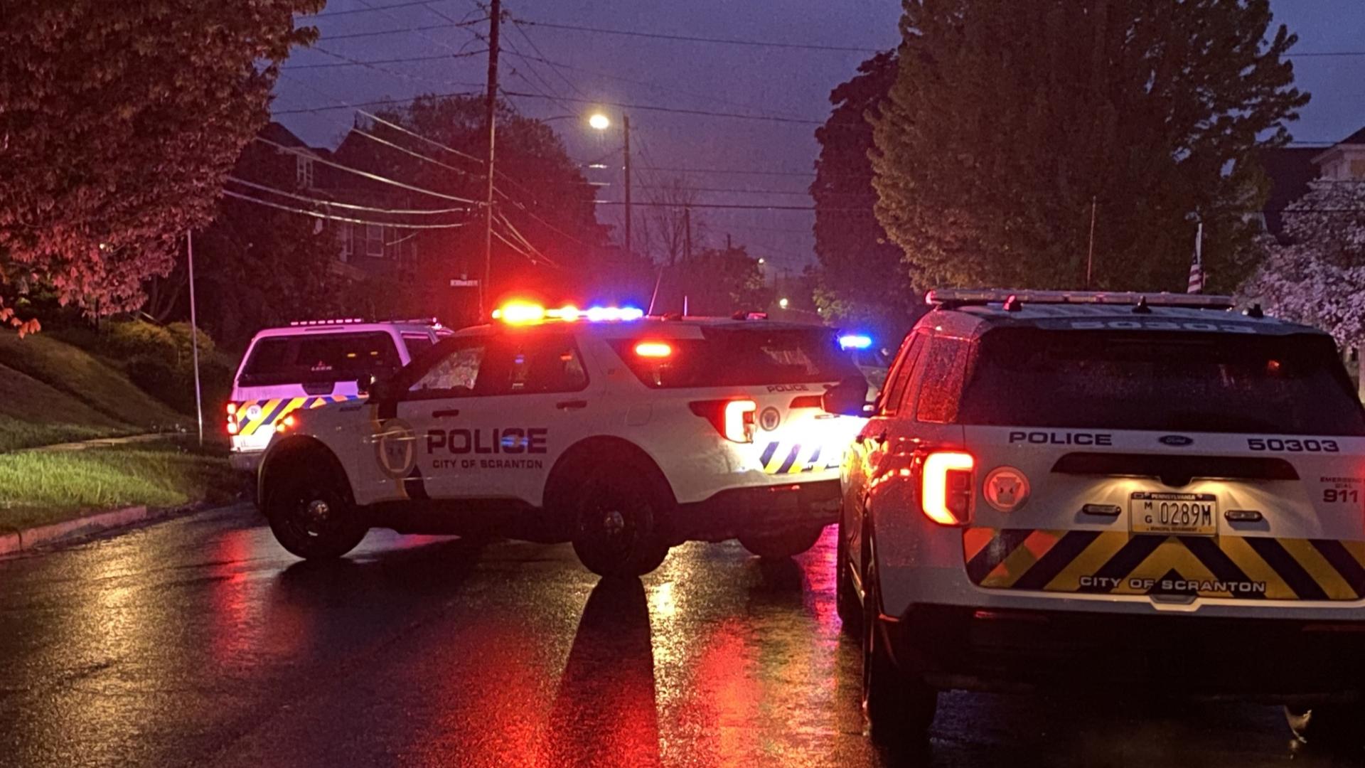 Officers responded to Oram Street and North Bromley Avenue in Scranton around 7:30 p.m. Saturday.