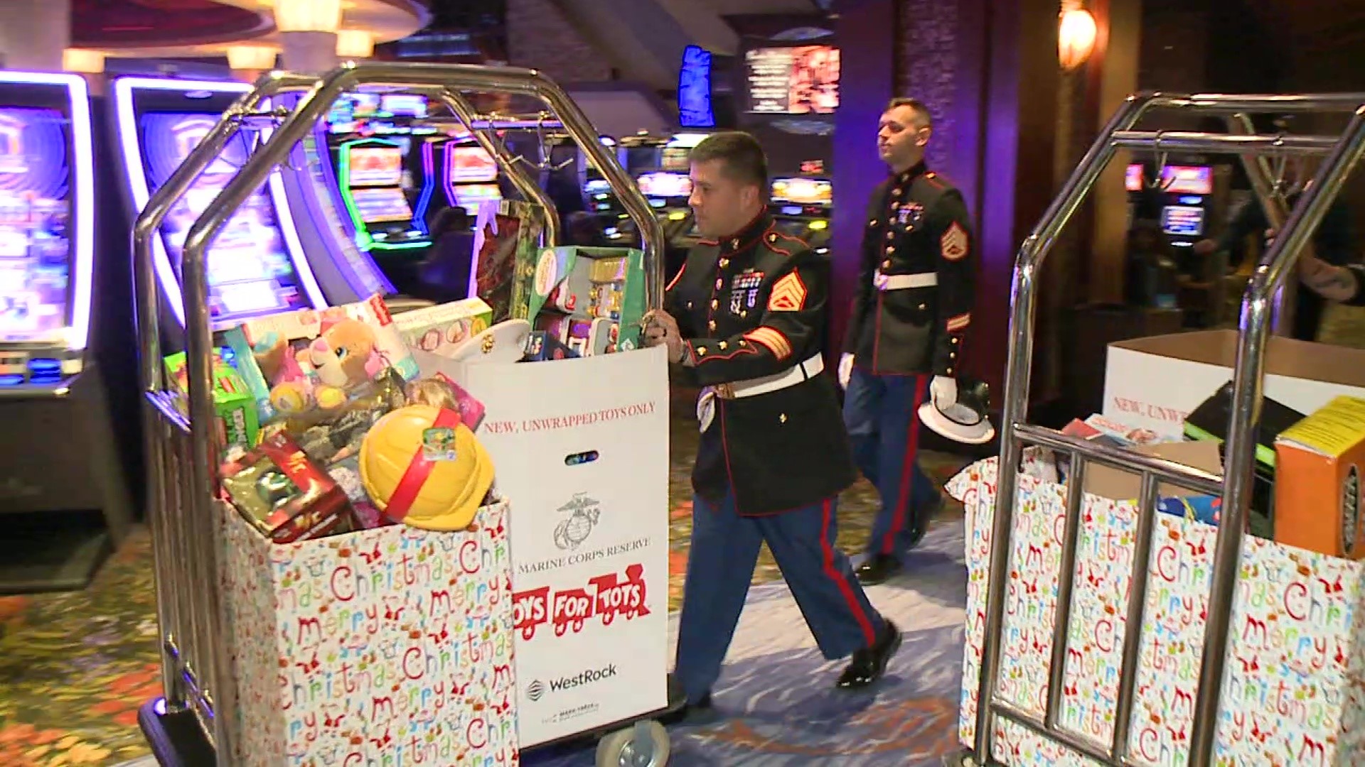 Staff at Mohegan Sun Pocono held a toy drive. They collected nearly 300 gifts for the kids in the Wilkes-Barre area.