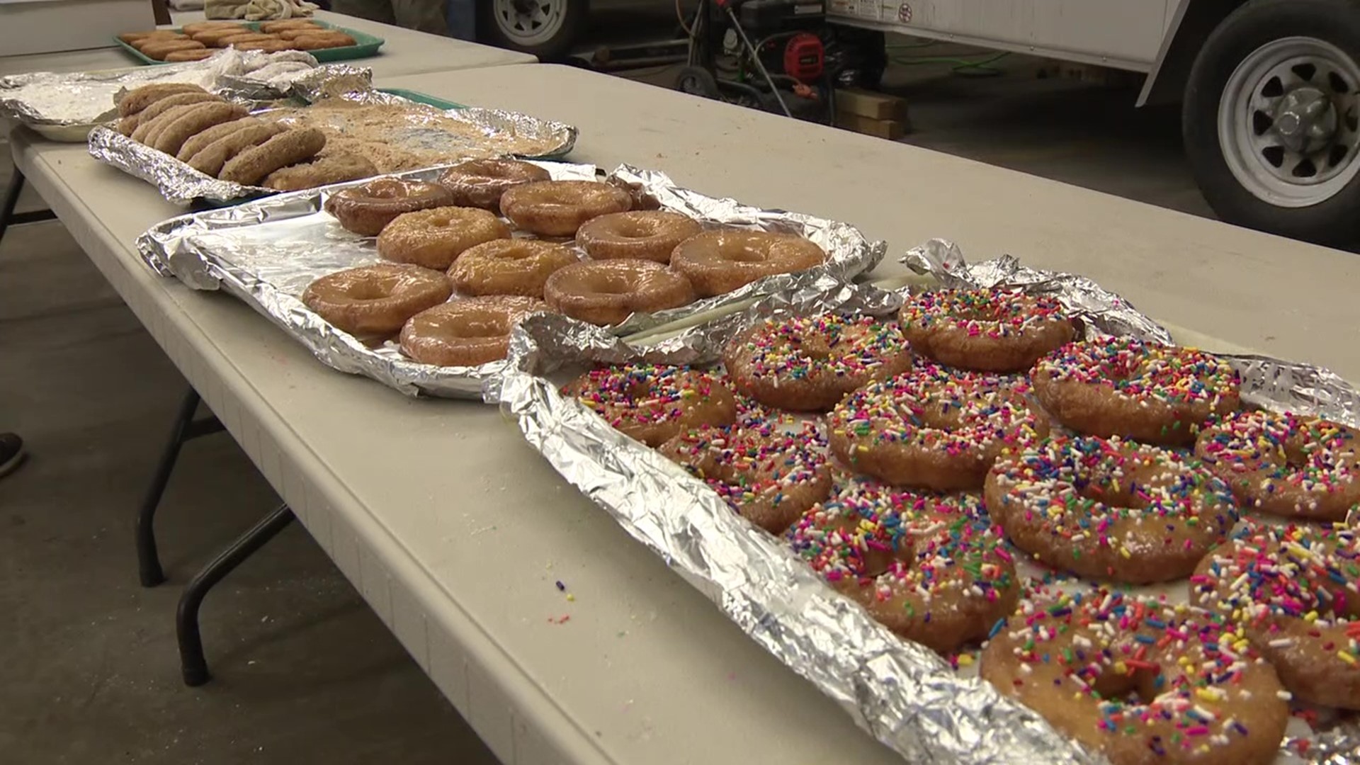 A fire company in Northumberland County was busy preparing doughnuts for its Fat Tuesday sale.