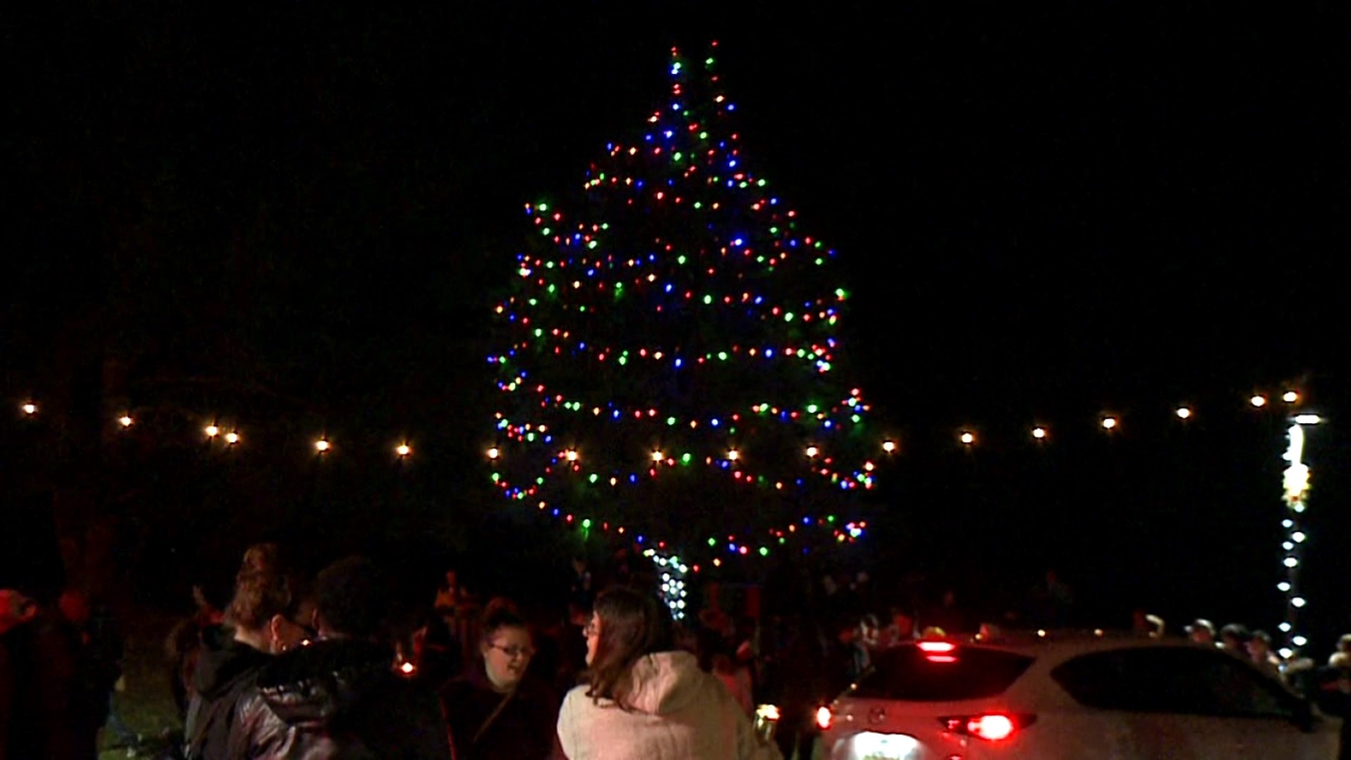 The tree lighting was held at Echo Lake Park Saturday evening.