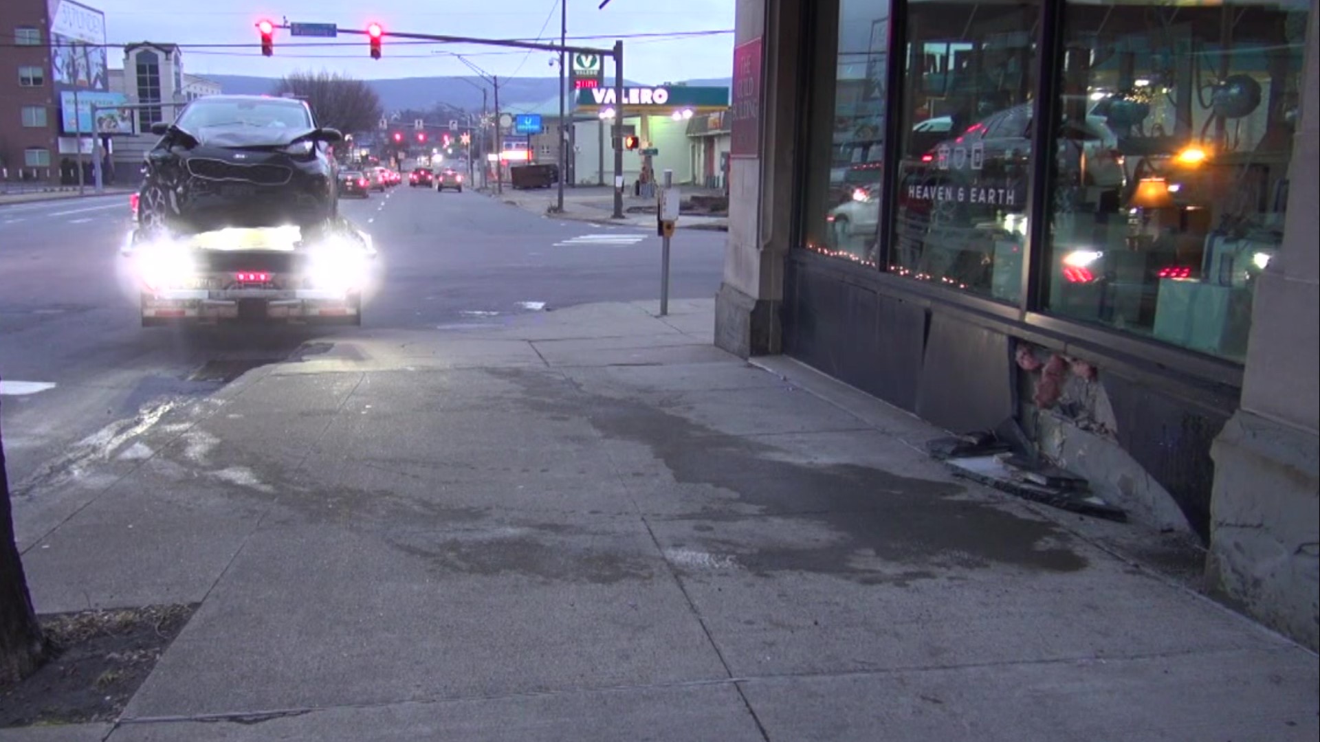 The two-vehicle wreck happened Thursday morning at Wyoming and Mulberry in the city's downtown.