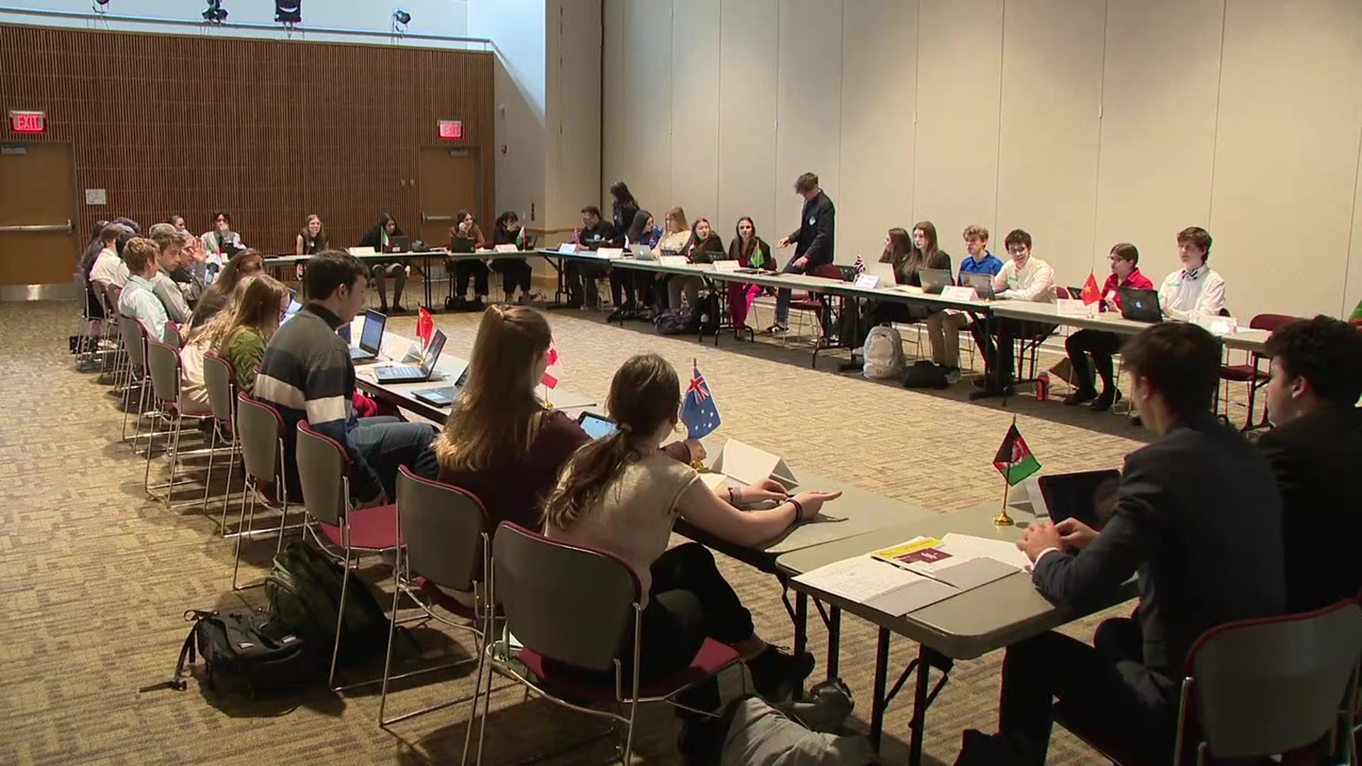 150 high school students learned what it's like to debate current events on an international stage at Bloomsburg University's Model UN conference.