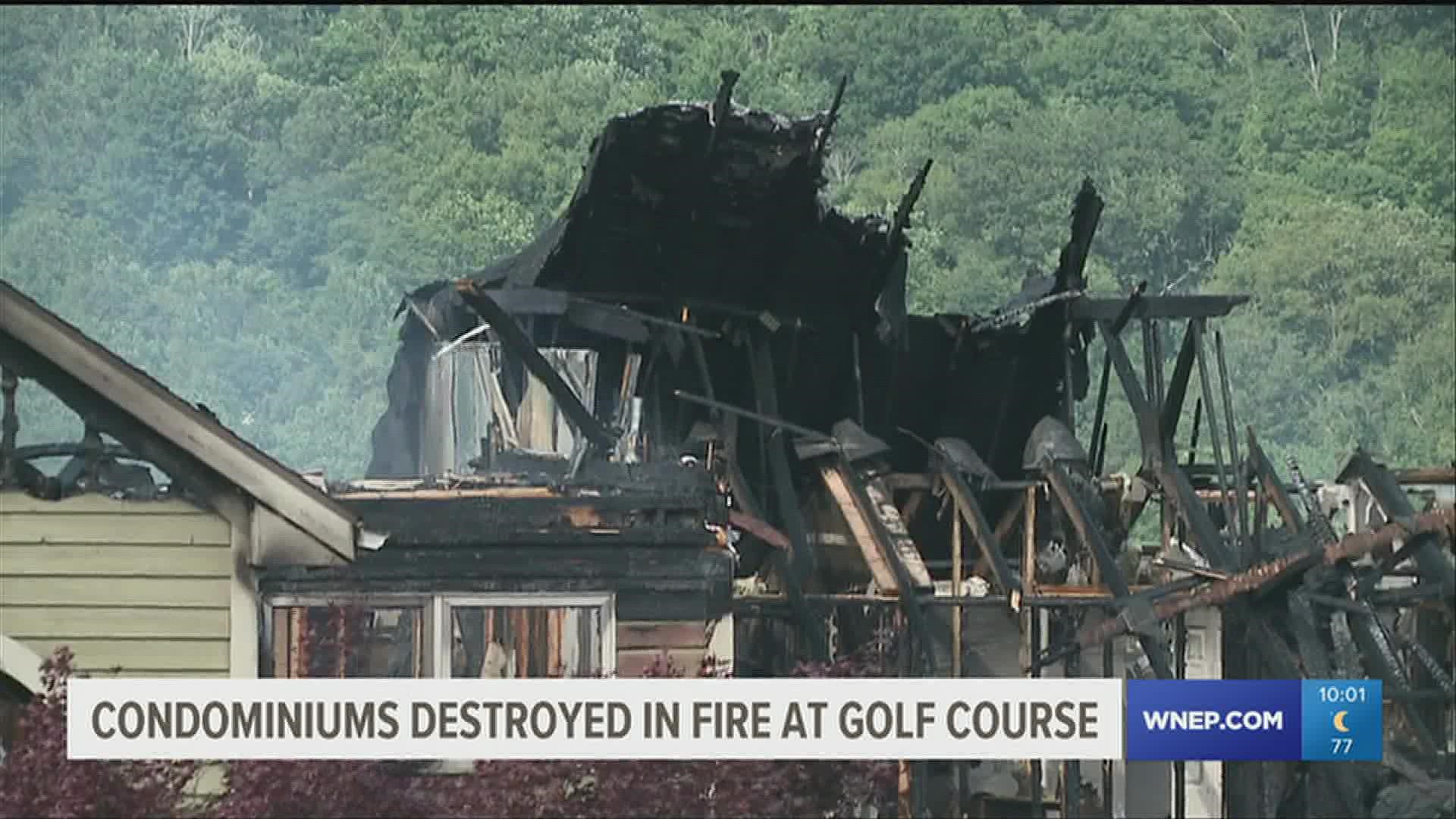The building along StoneHedge Golf Course near Tunkhannock caught fire around 3 p.m.
