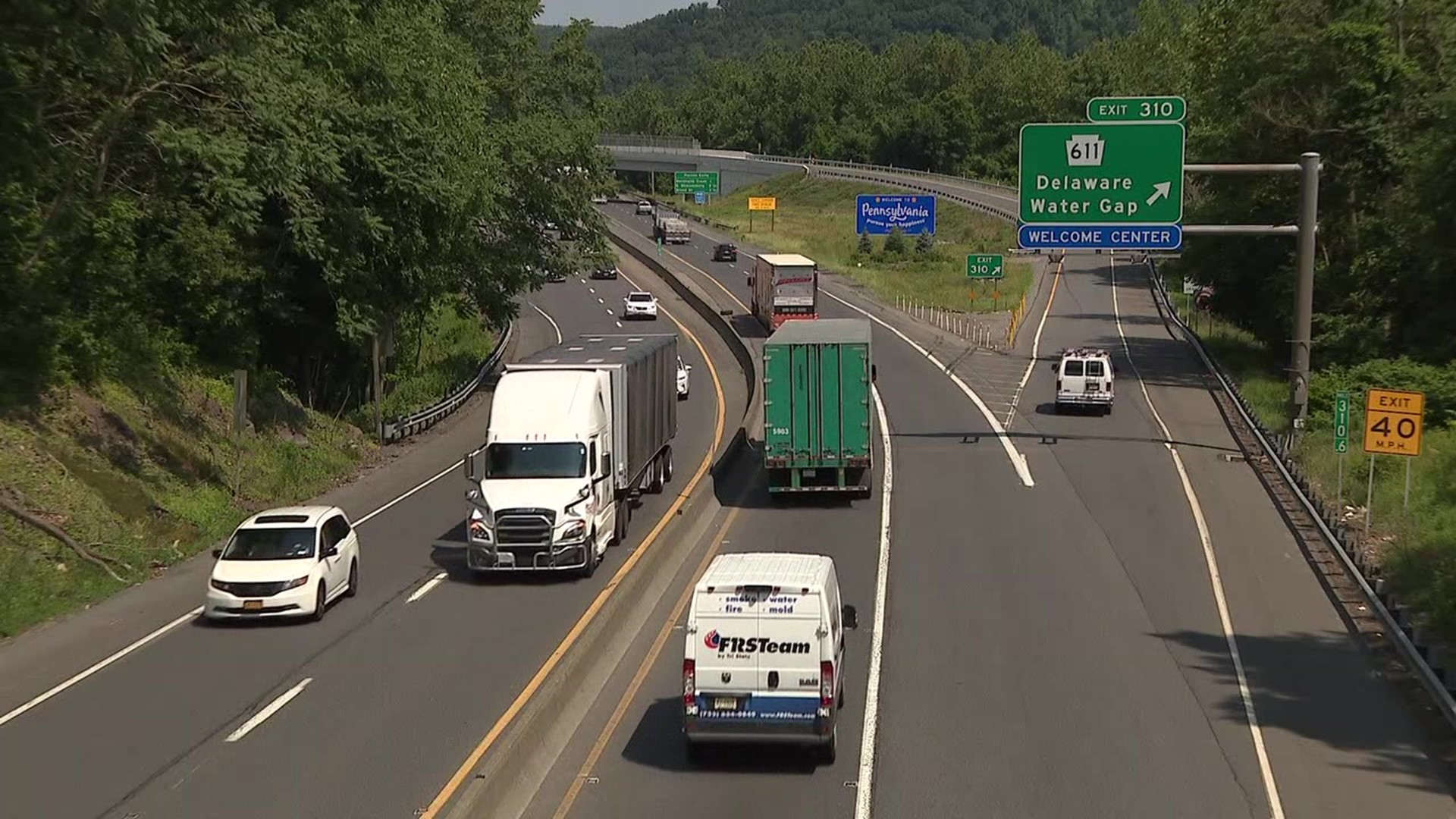 We found traffic moving smoothly Thursday afternoon on Interstate 80 near Delaware Water Gap.
