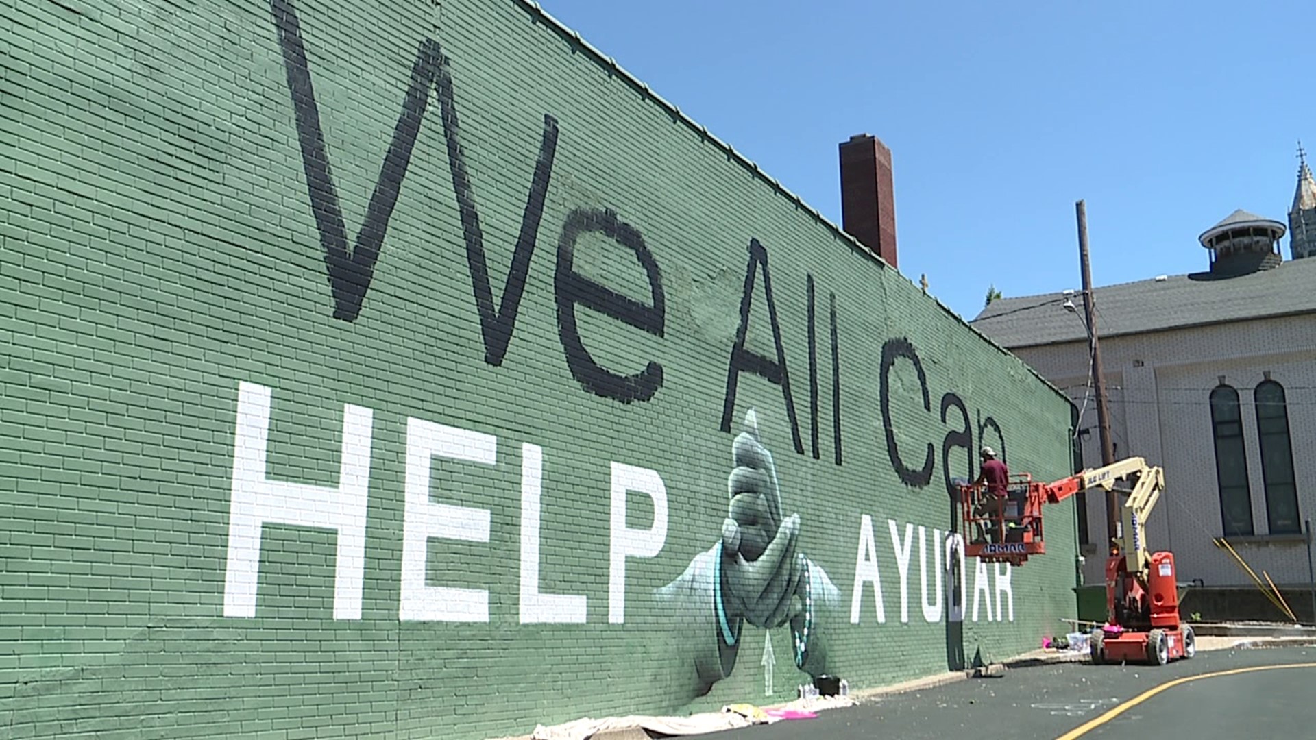 The mural located on the corner of Broad and Main Street in Pittston was completed by artist 'Have a Art'.