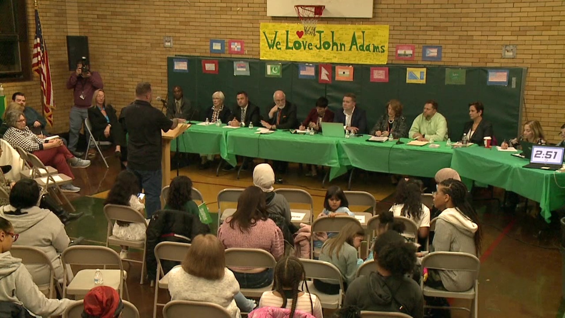 More than two dozen people spoke at the meeting, including teachers, parents, and students.