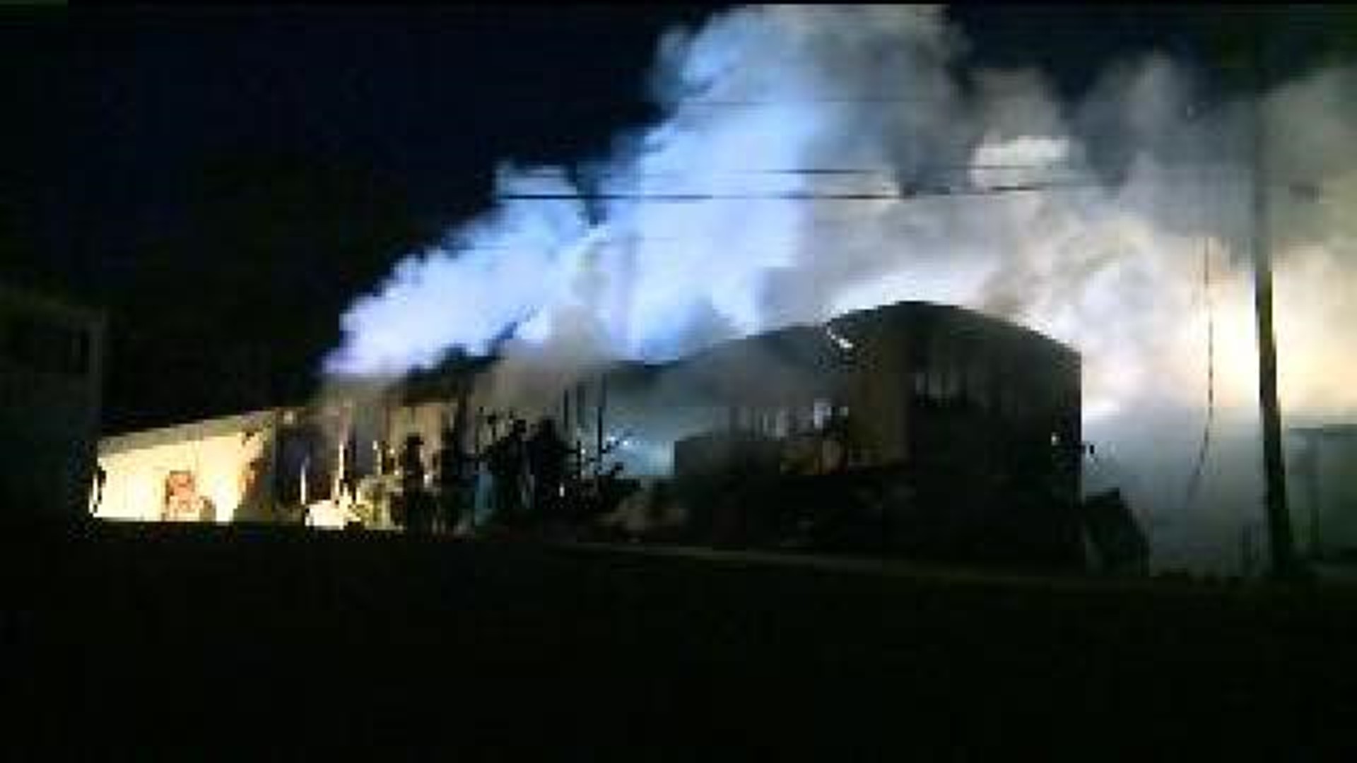 Flames Rip Through Mobile Home in Columbia County