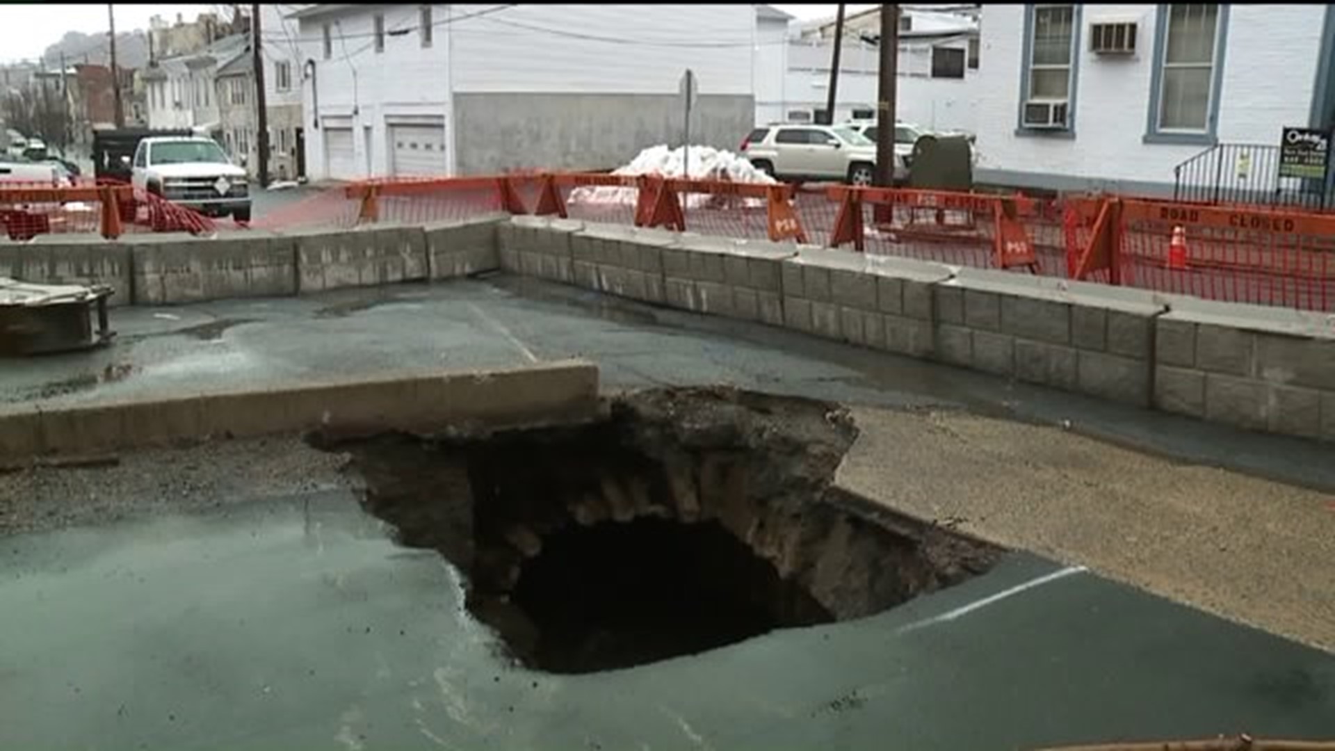 Another Arch Collapse in Pottsville Leaves Gaping Hole in Ground