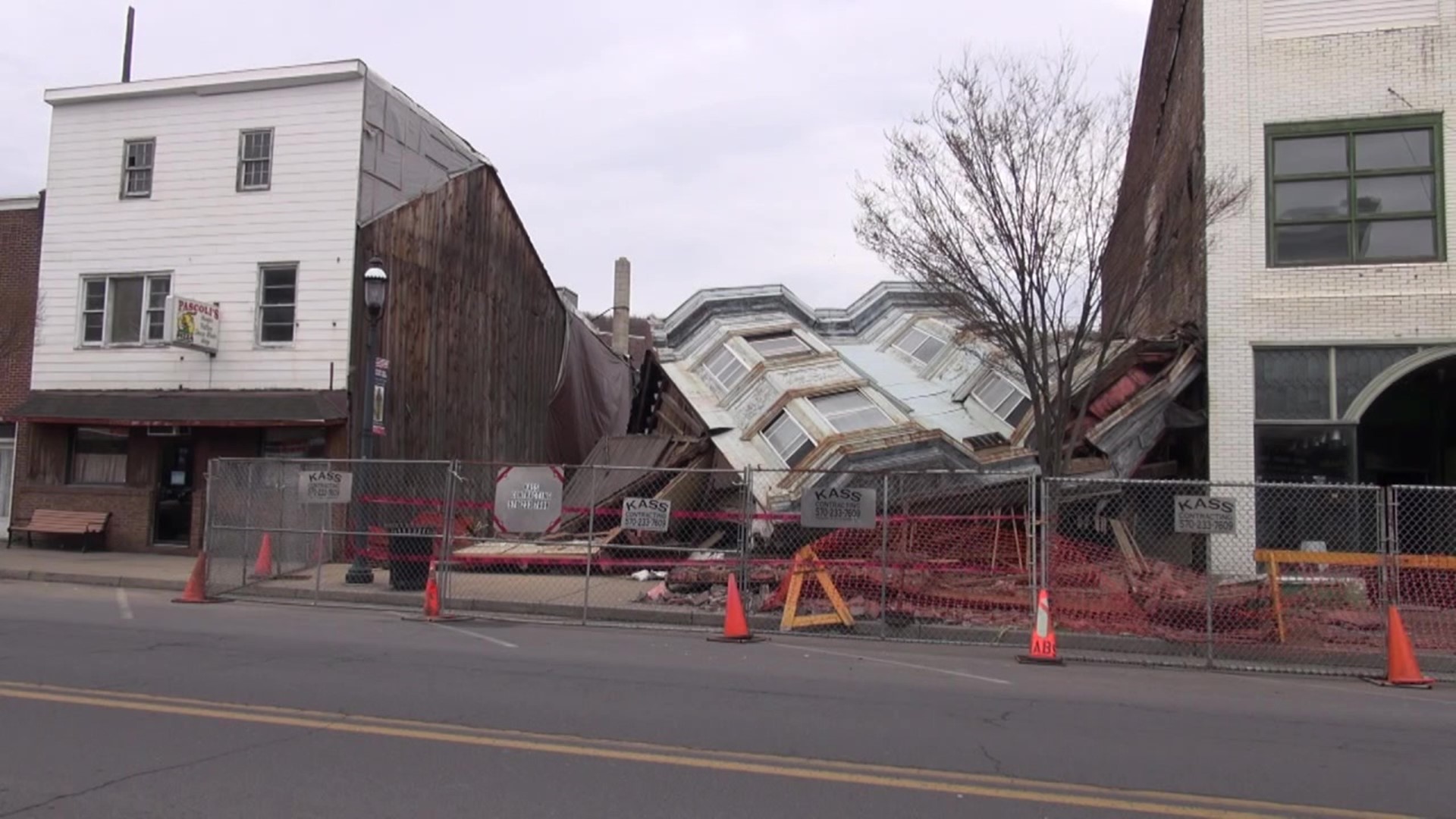 No one was hurt at the Mahonoy City building collapse.