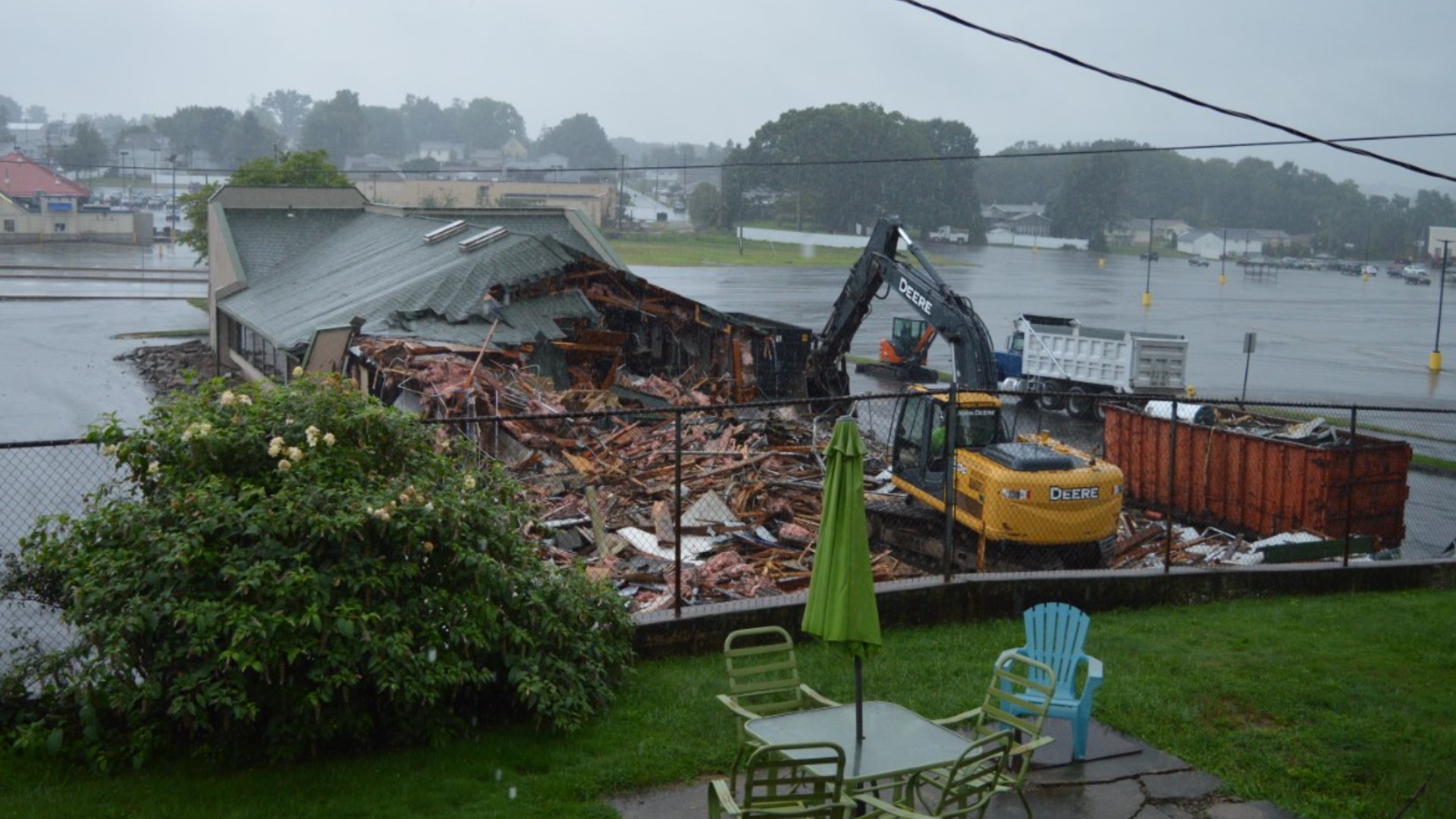 The former Ponderosa Restaurant in the Birney Plaza in Moosic was demolished.
