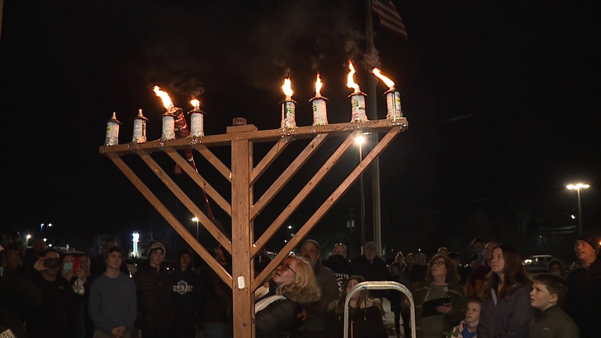 The festivities for the final night of Hanukkah began at 5 p.m. in Luzerne County.