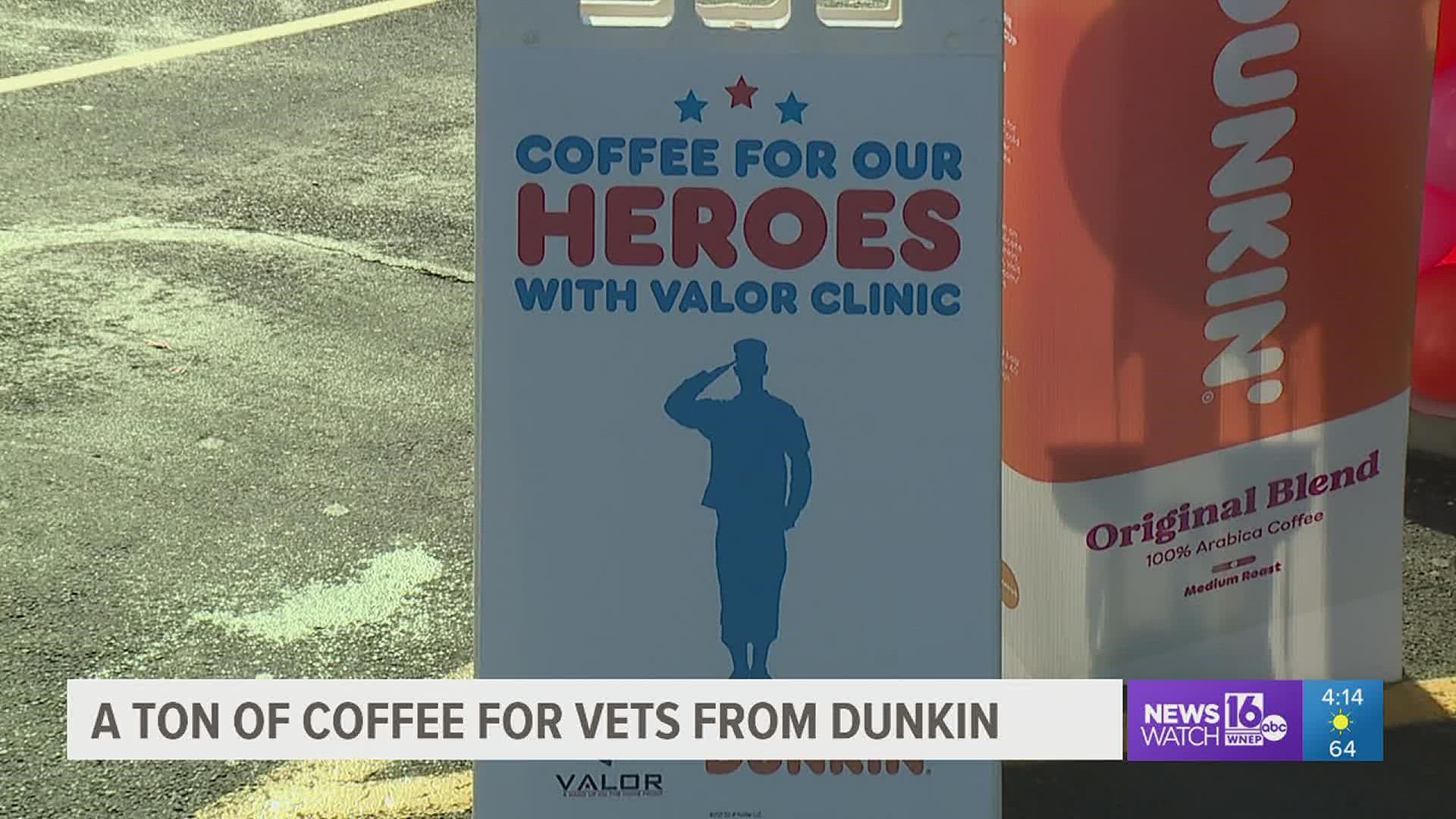 Dunkin' Donuts is taking the time to appreciate those who serve with a donation and some sweet treats.