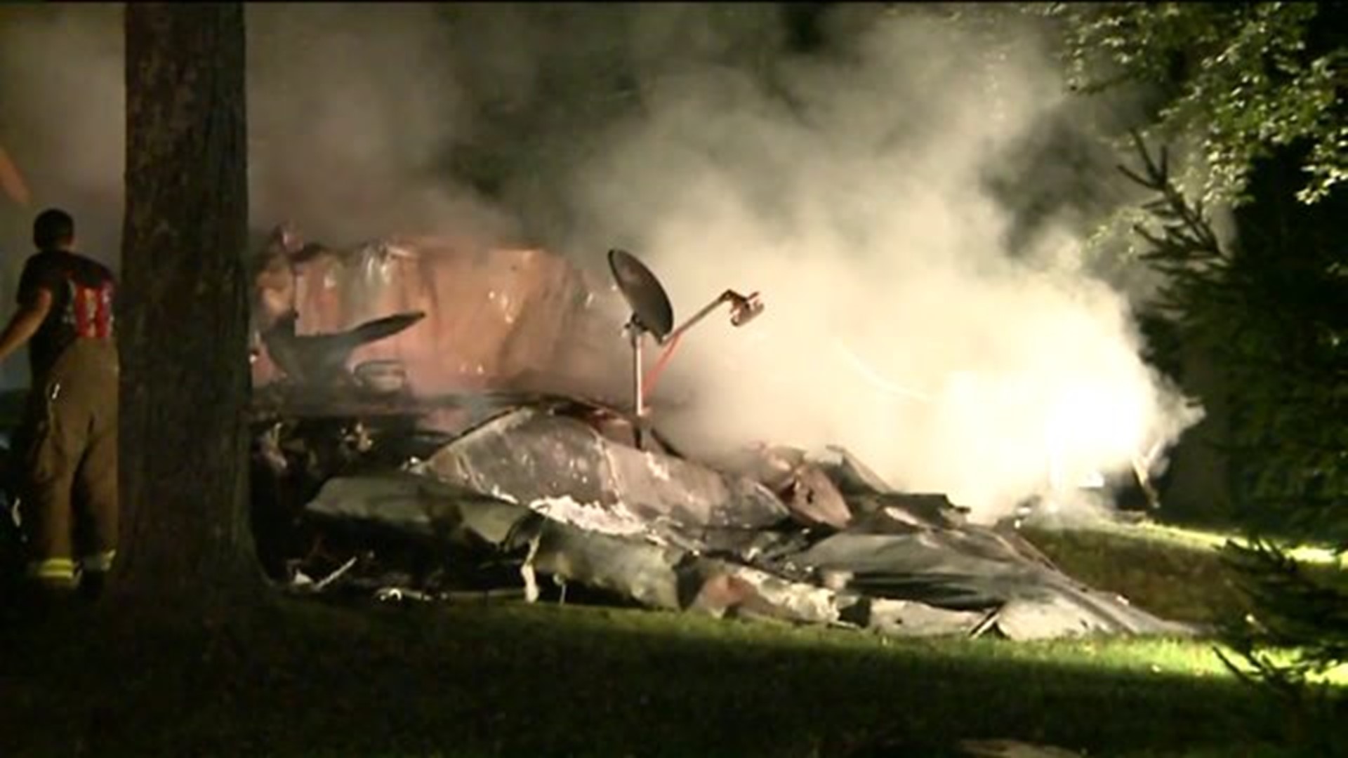 Mobile Home Completely Destroyed in Fire